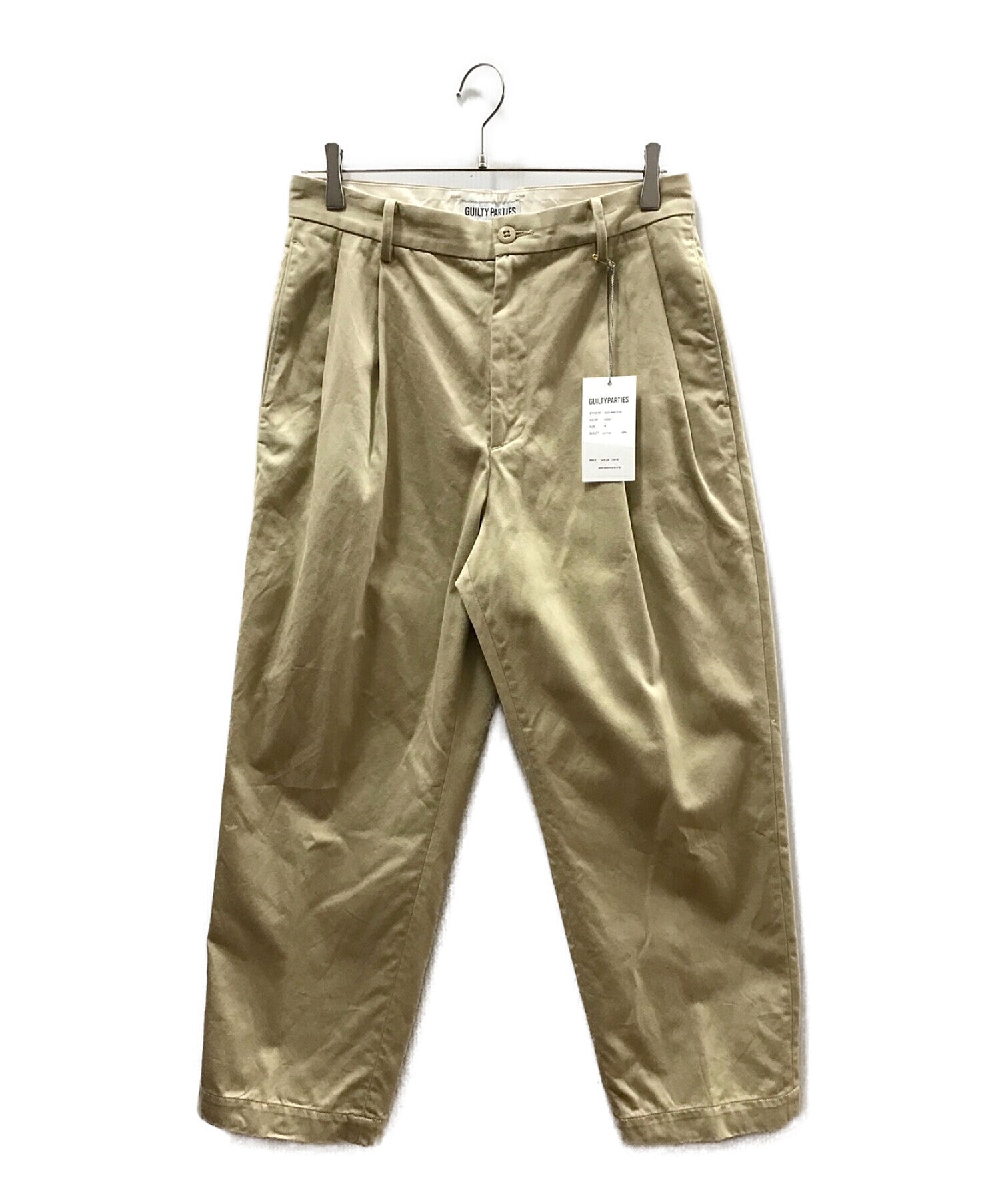 Pre-owned] WACKO MARIA DOUBLE PLEATED CHINO TROUSERS 23SS-WMP-PT02