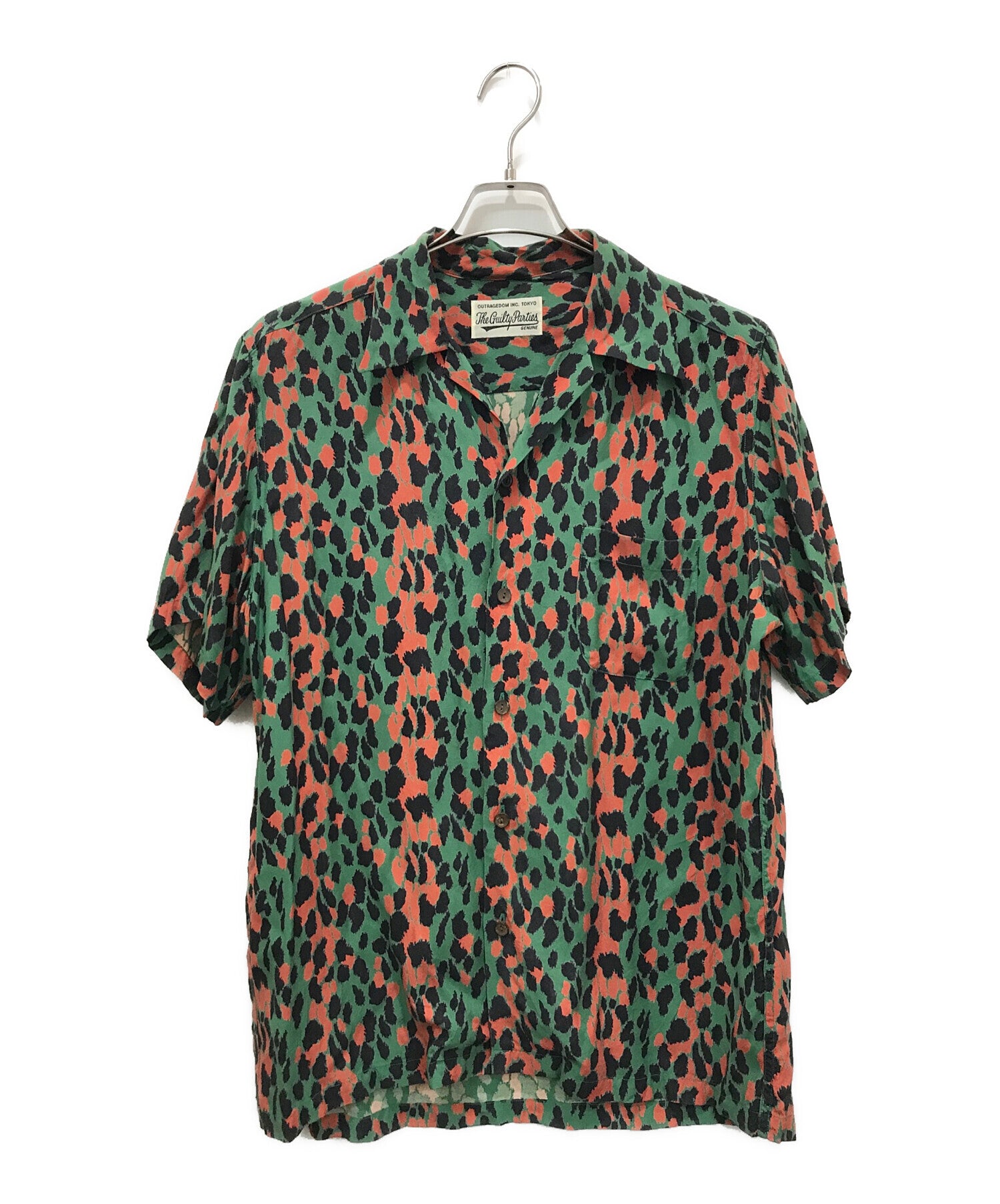 [Pre-owned] WACKO MARIA Leopard open collar rayon shirt