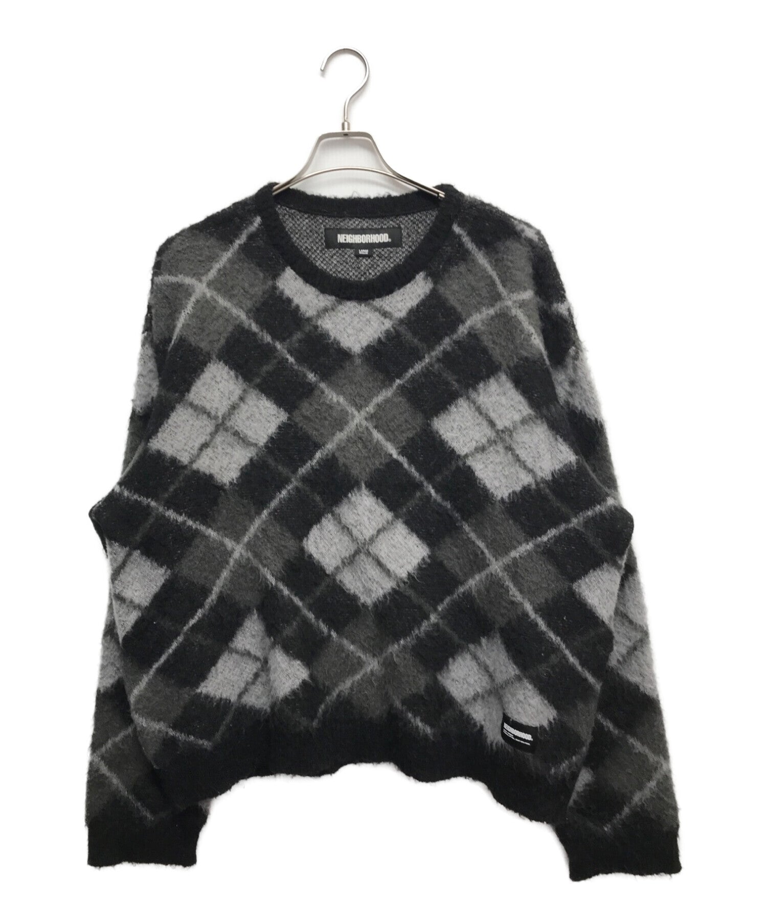 [Pre-owned] NEIGHBORHOOD Argyle Pattern Mohair Sweater Knit Sweater Mo