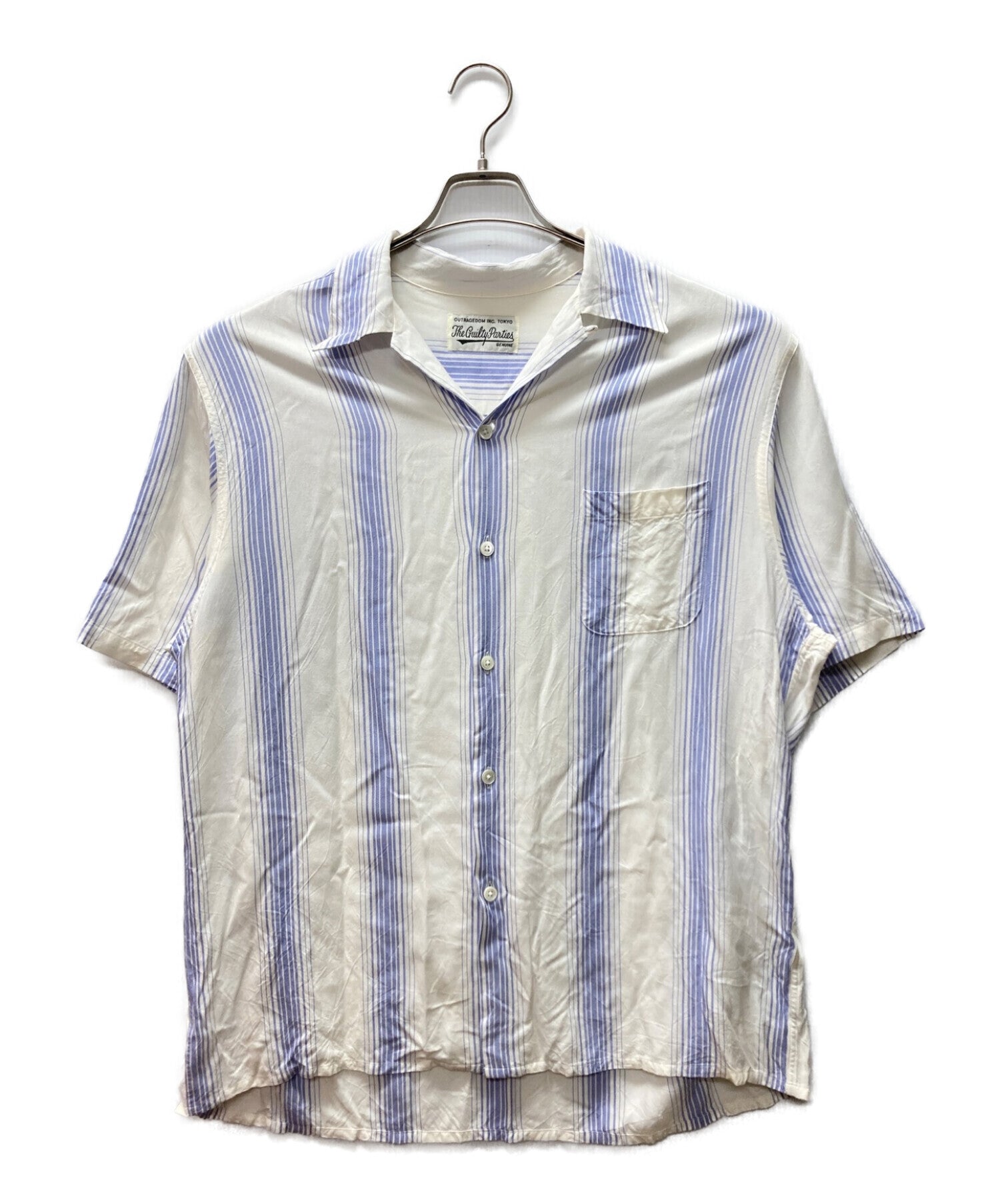 [Pre-owned] WACKO MARIA STRIPED OPEN COLLAR SHIRT