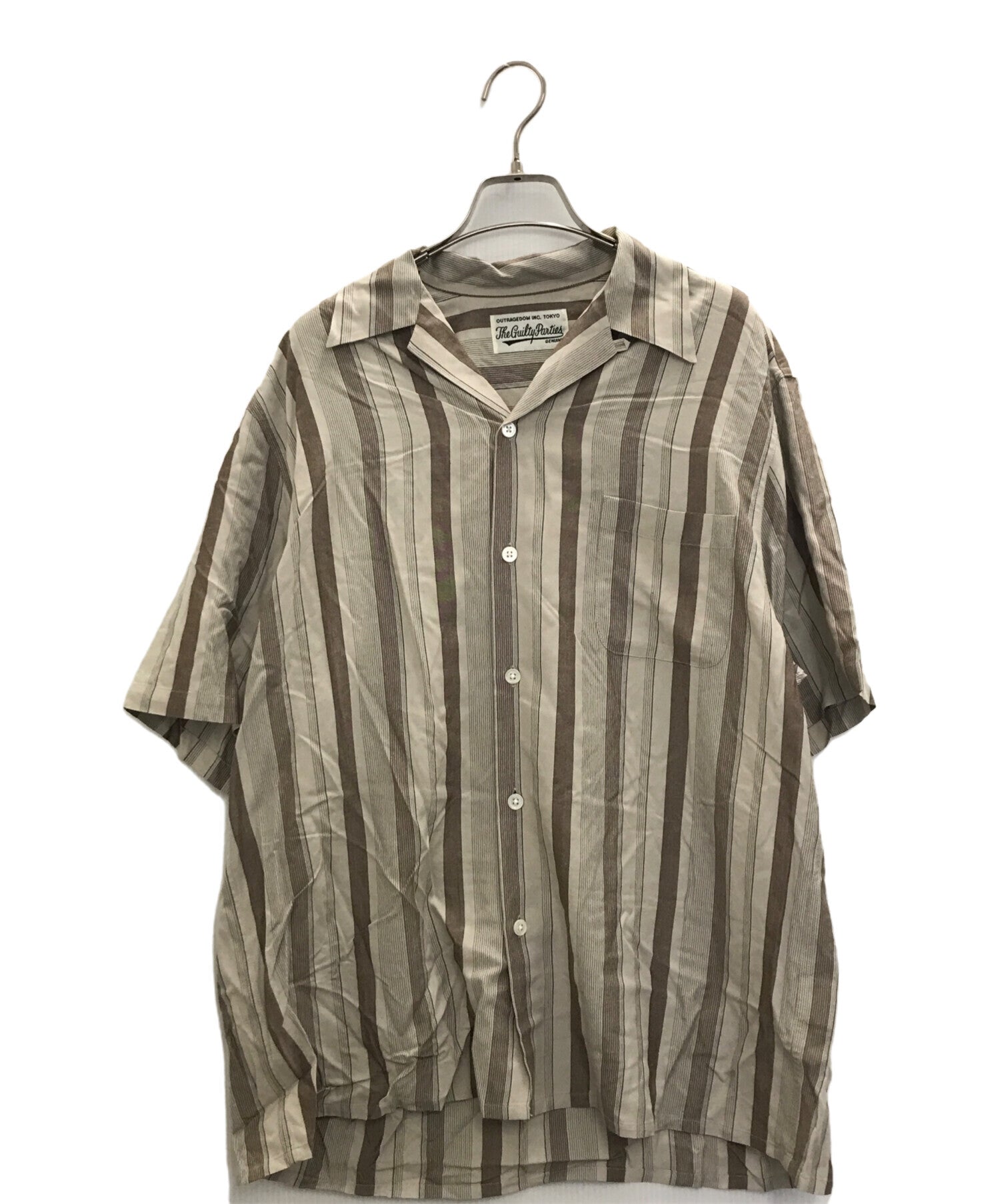 Pre-owned] WACKO MARIA STRIPED OPEN COLLAR SHIRT – Archive