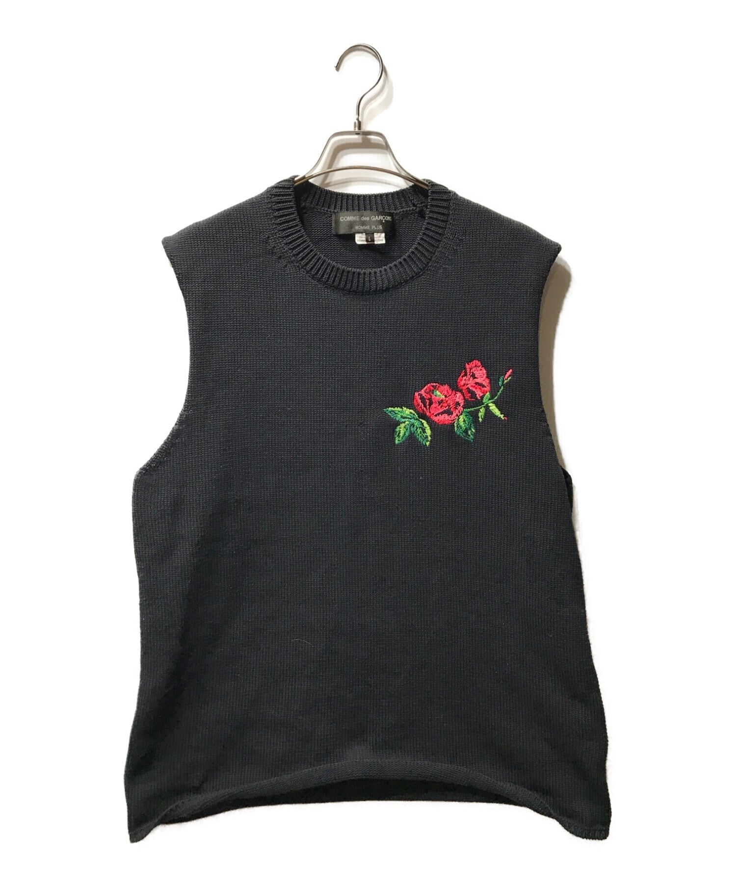 [Pre-owned] COMME des GARCONS HOMME PLUS 22SS Flower Embroidery Knit V