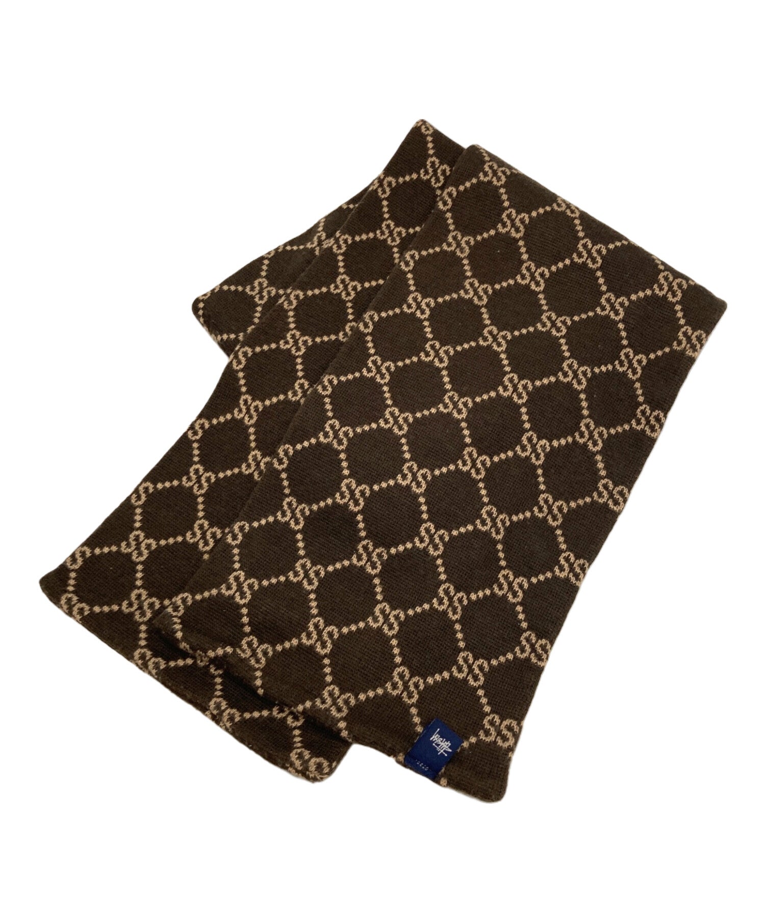 小物 90s old stussy monogram scarf Pre-owned] stussy '90s Monogram Scarf, Navy Tag – Archive Factory