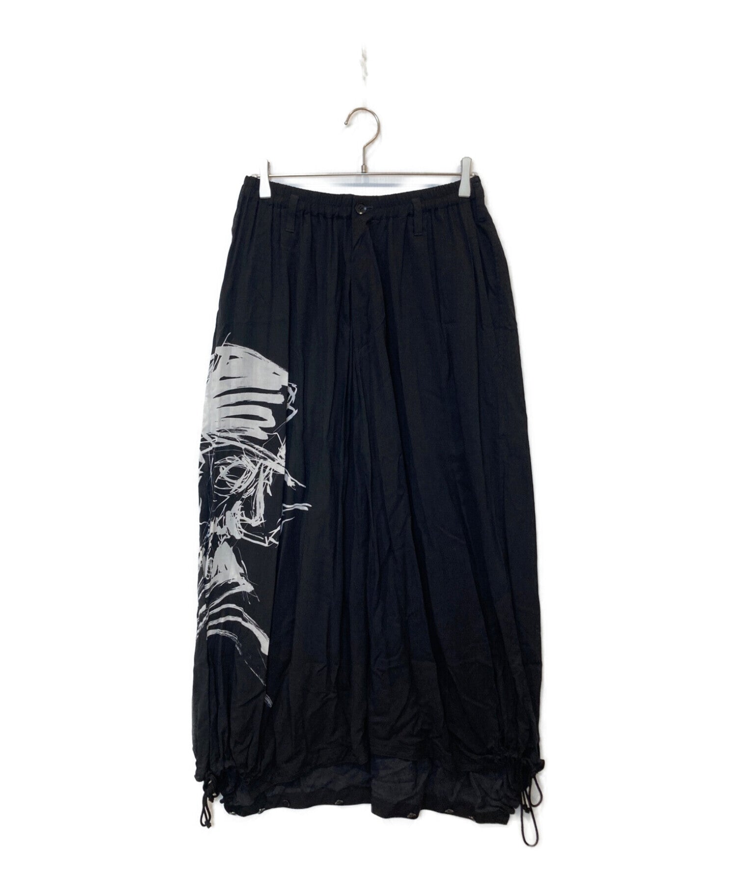 [Pre-owned] Yohji Yamamoto BLACK SCANDAL 19SS Left face Print Pants Sa