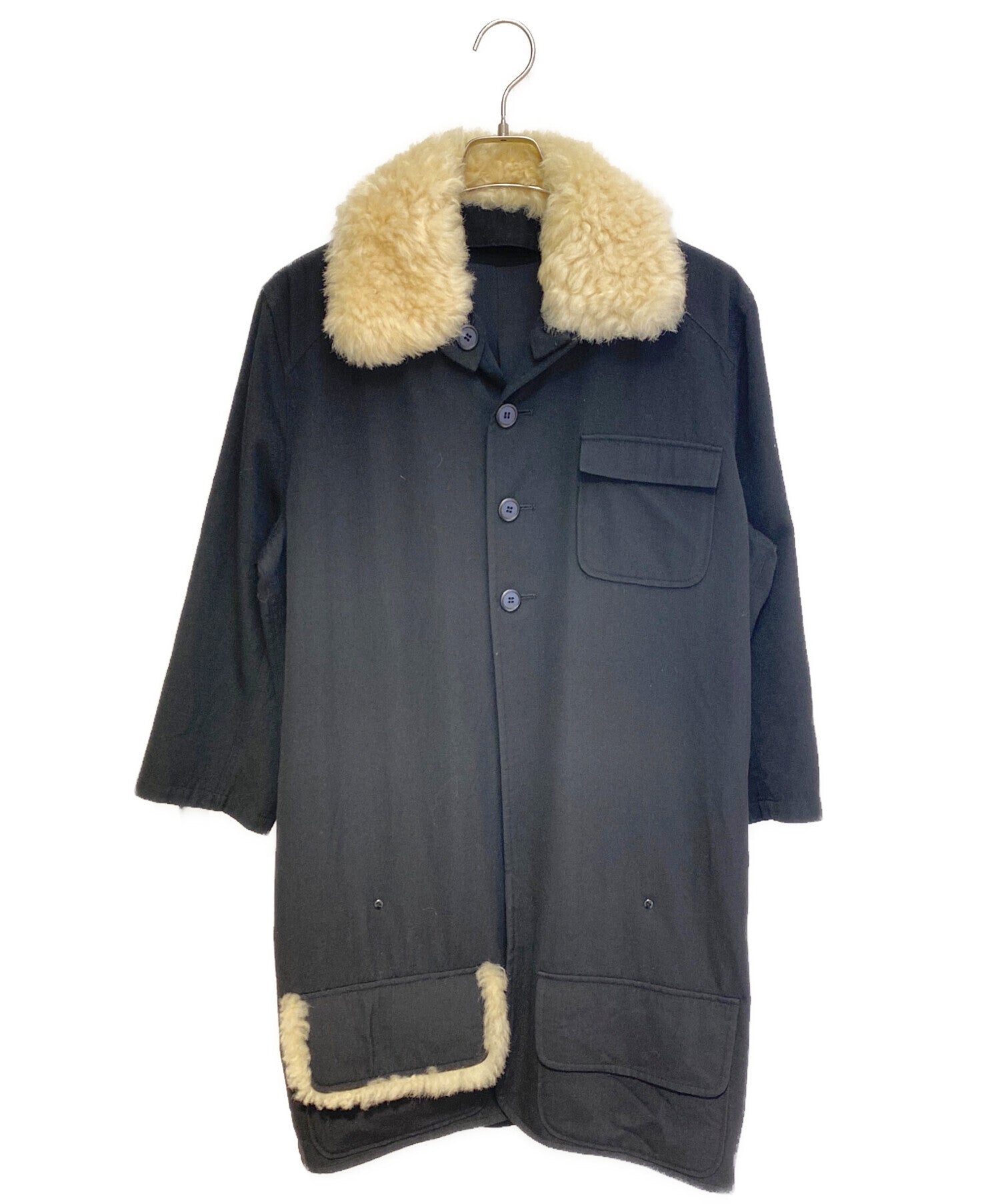 Pre-owned] Yohji Yamamoto FEMME 02AW Collar Boa Long Jacket FM-J12