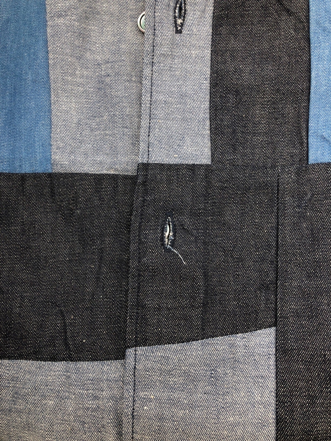 Comme des Garcons 셔츠 패치 워크 데님 셔츠 FH-B002