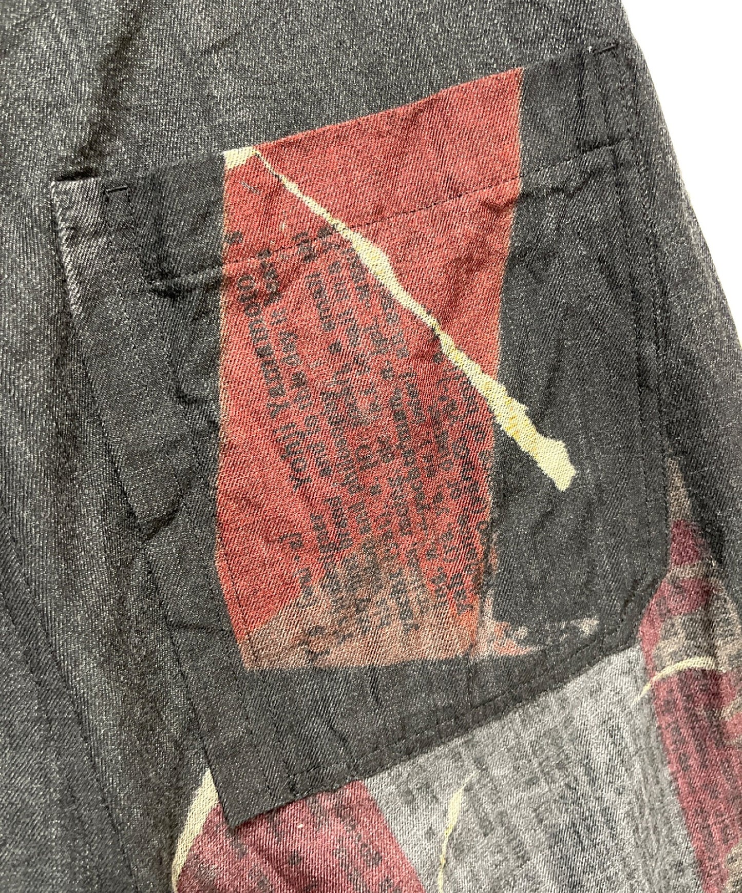 Y的羊毛词典拼贴打印长裤子YE-P17-113