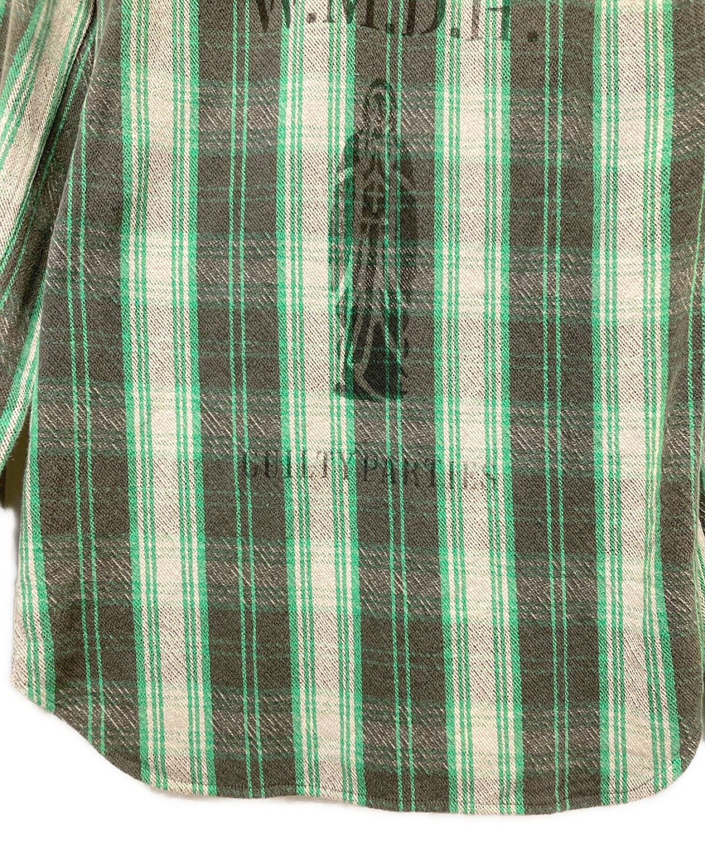 Wacko Maria ตรวจสอบเสื้อฝ้าย