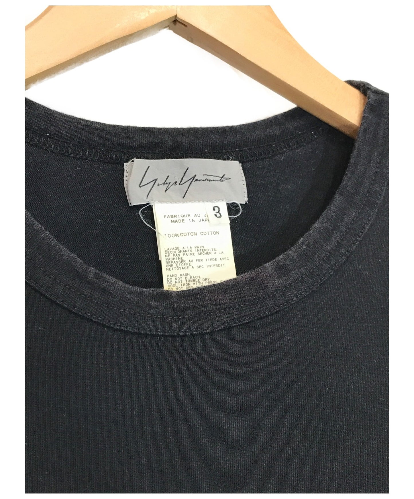 Yohji Yamamoto短袖切割和隔離HP-T90-099