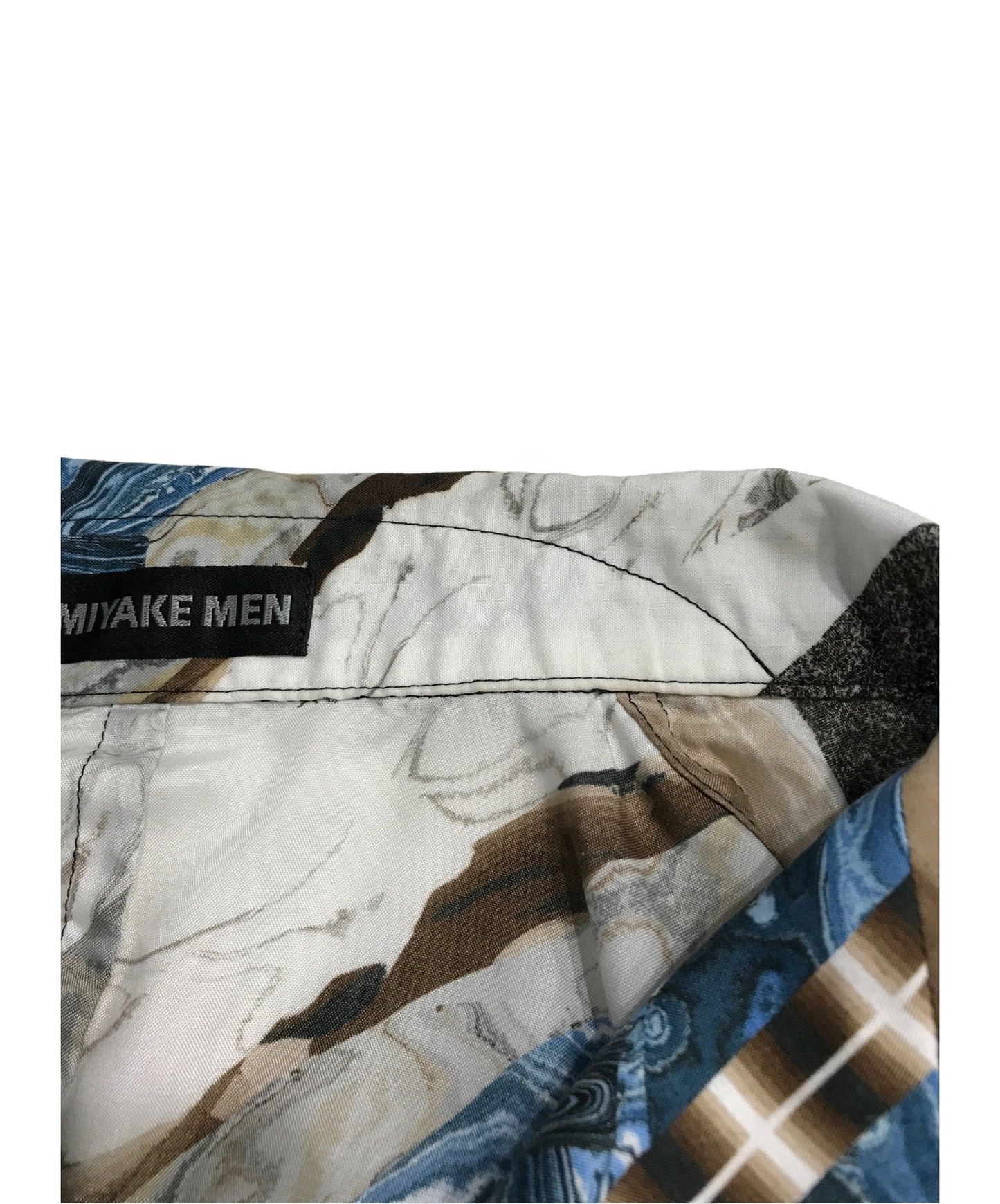 Issey Miyake 계층화 된 멀티 스트라이프 S/S 셔츠 ME81FJ262