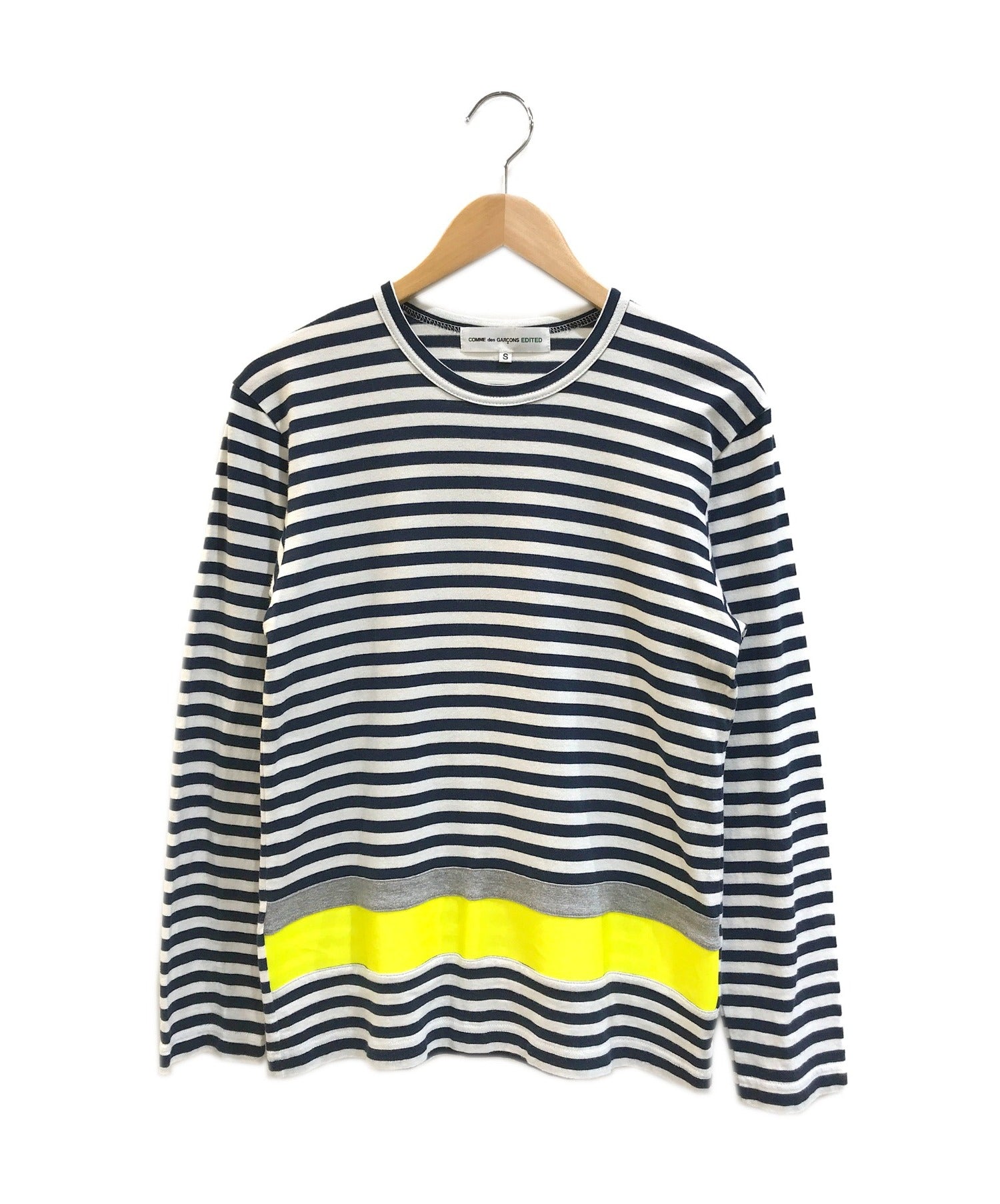 Pre-owned] COMME des GARCONS EDITED Neon Tape Striped Cut and Sewn