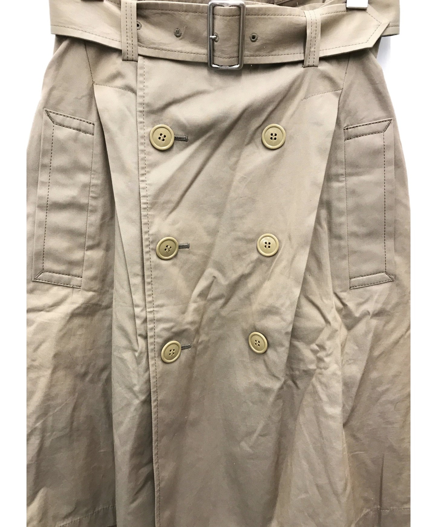 Comme des Garcons Junya Watanabe Back Tuck Trench 디자인 스커트 AC2016 JS-S032