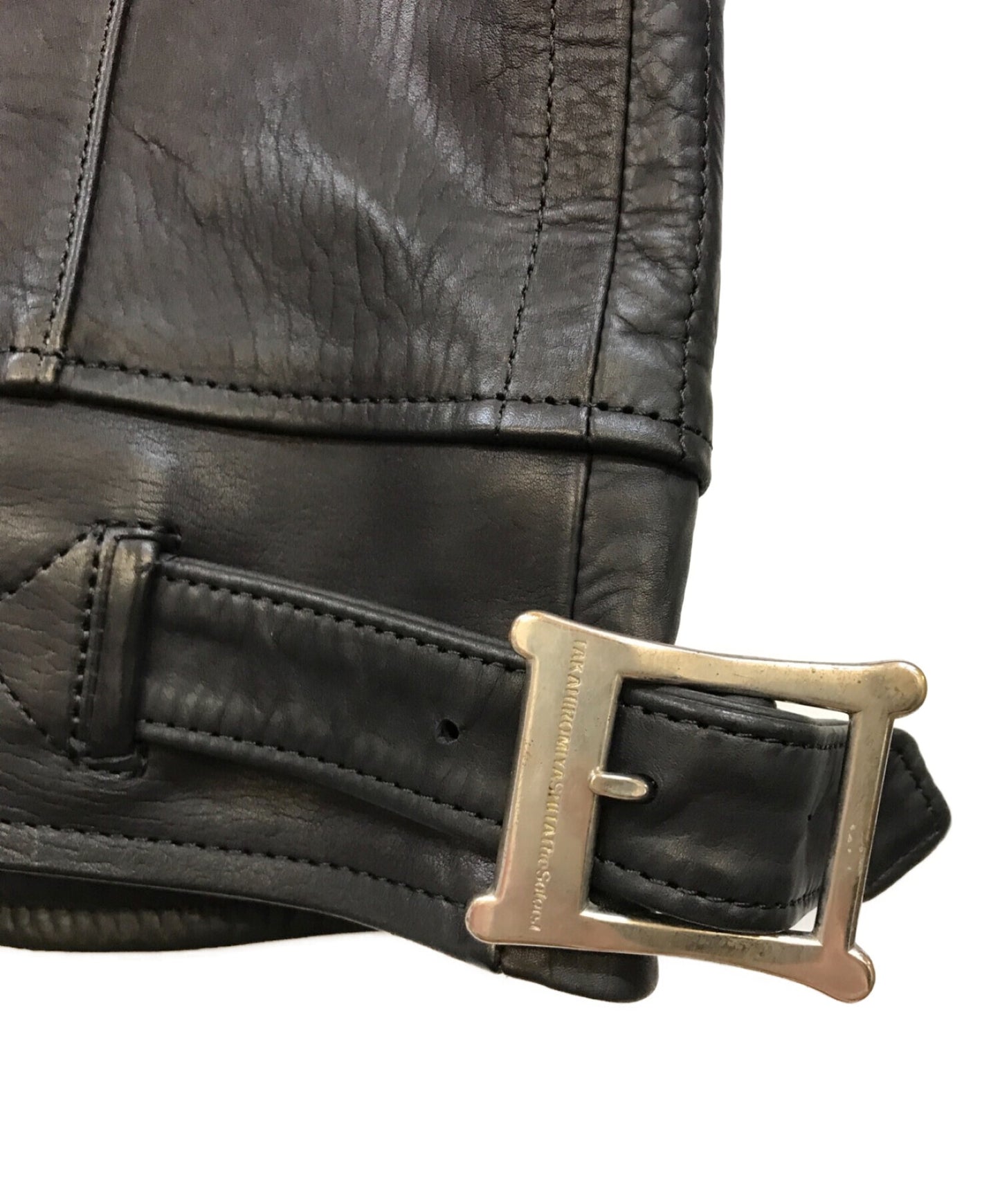 Takahiromiyashita Thesoloist。牛皮皮夾克SJ.0029AW16