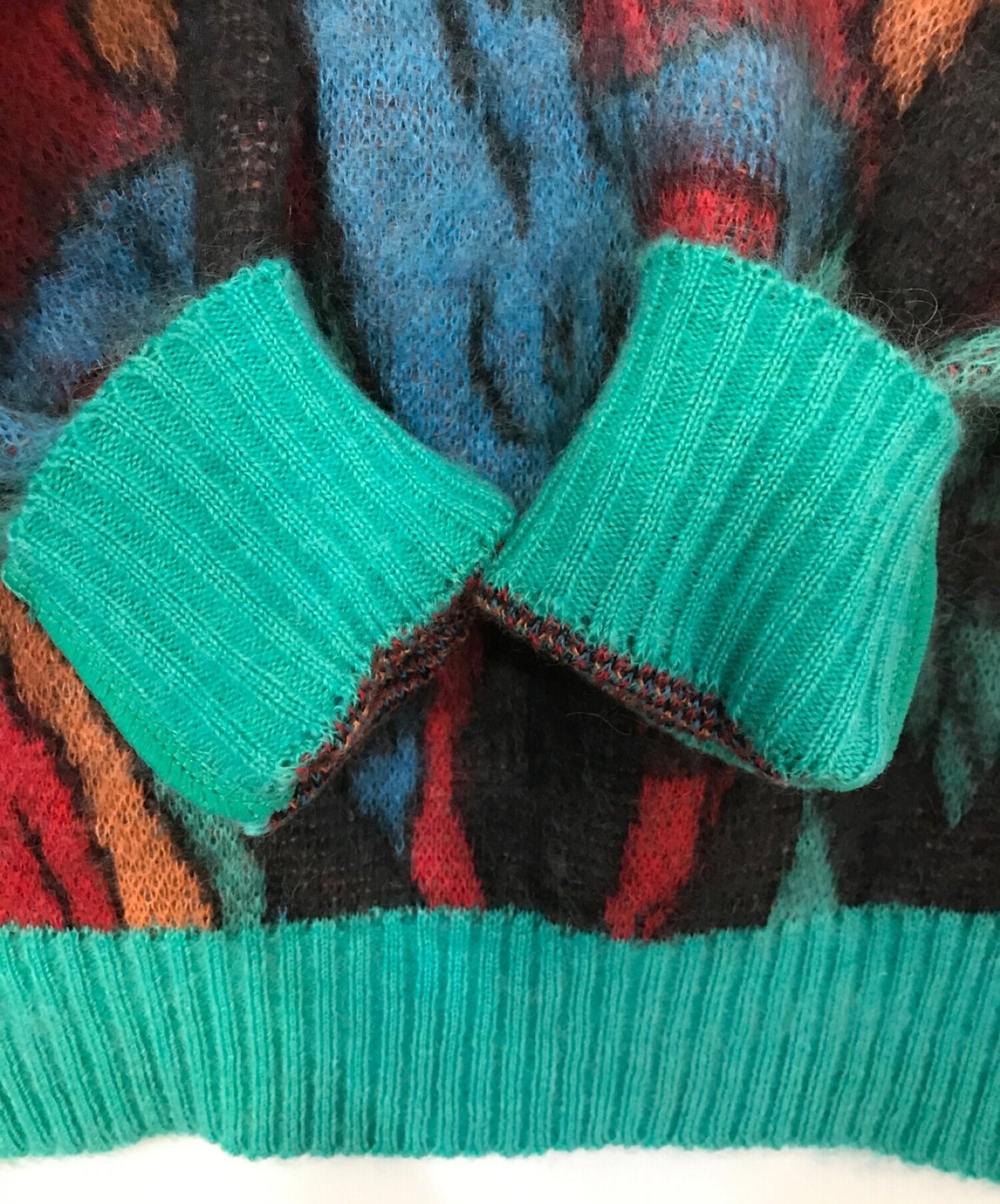 Wacko Maria 100 여자 그림 모헤어 승무원 목 스웨터 22FW-WMK-KN08