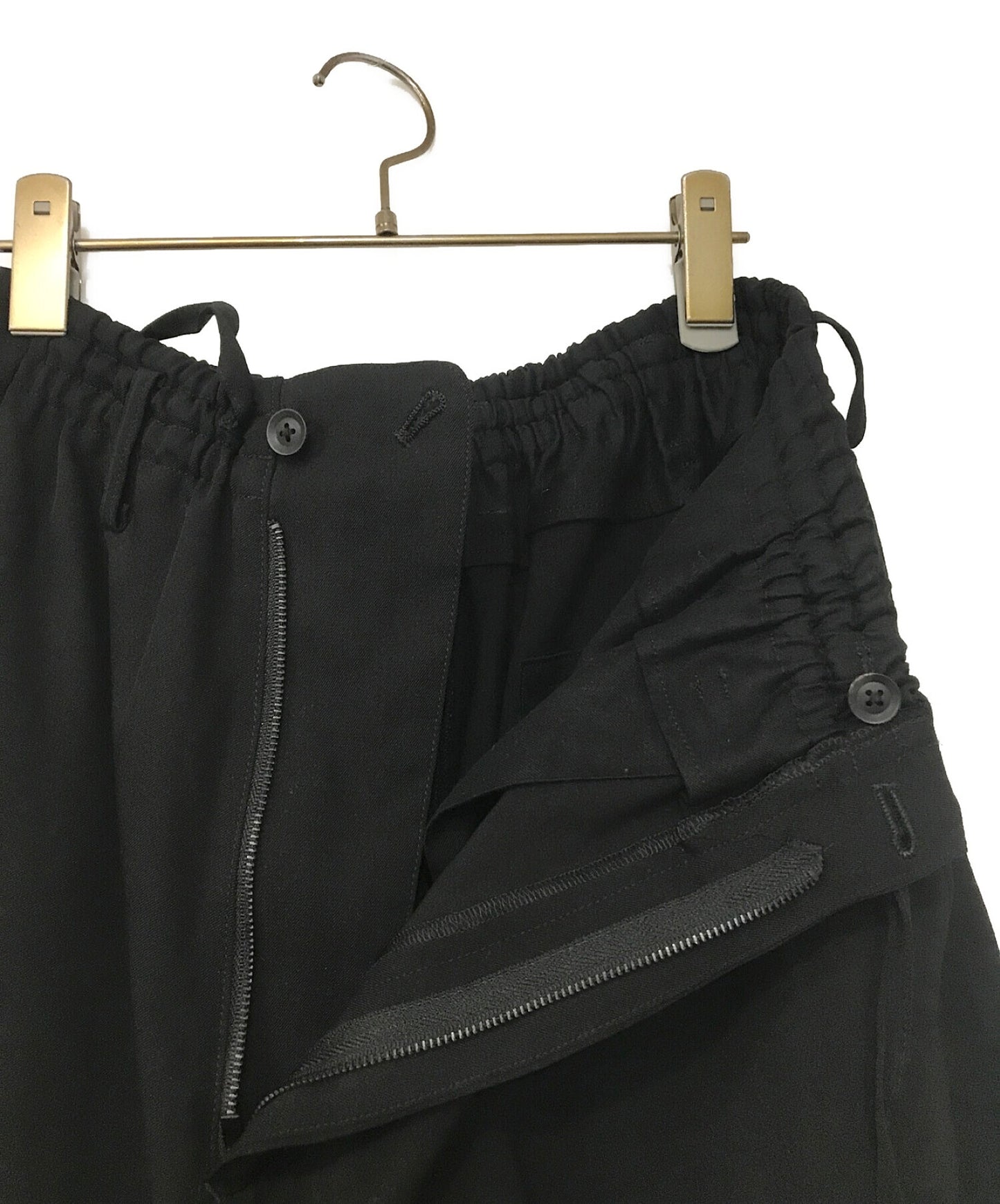 yohji yamamoto pour homme 19ss 클래식 사로엘 바지 주름이 Gabardine HH-P47-100