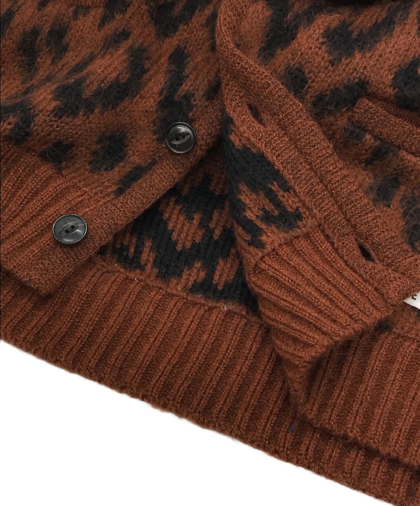 Wacko Maria Leopard重型Mohair羊毛衫