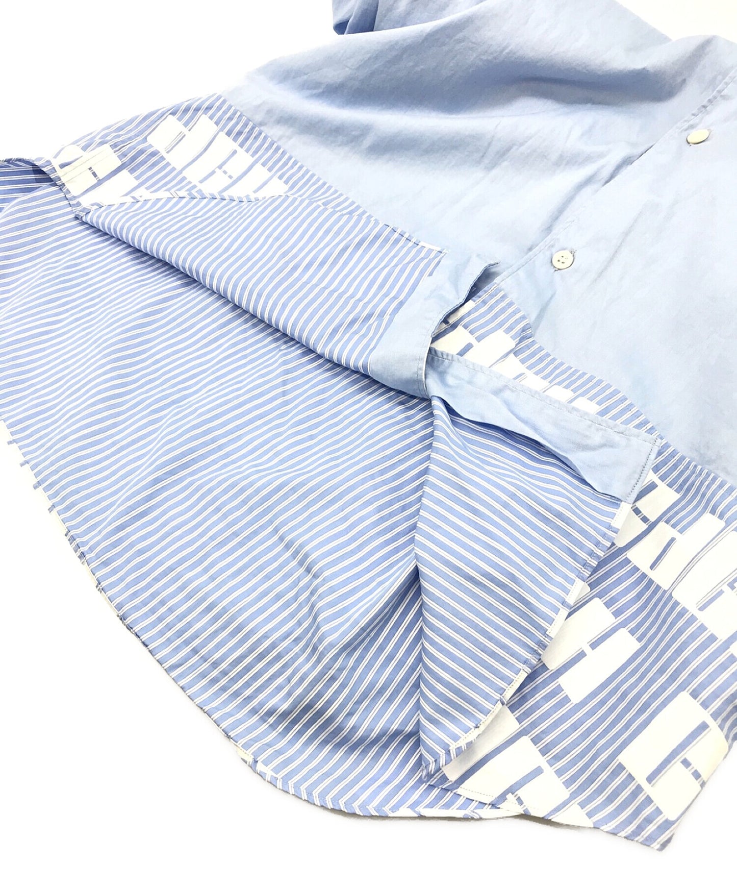 Comme des Garcons Homme 스트라이프 로고 프린트 셔츠 HF-B010