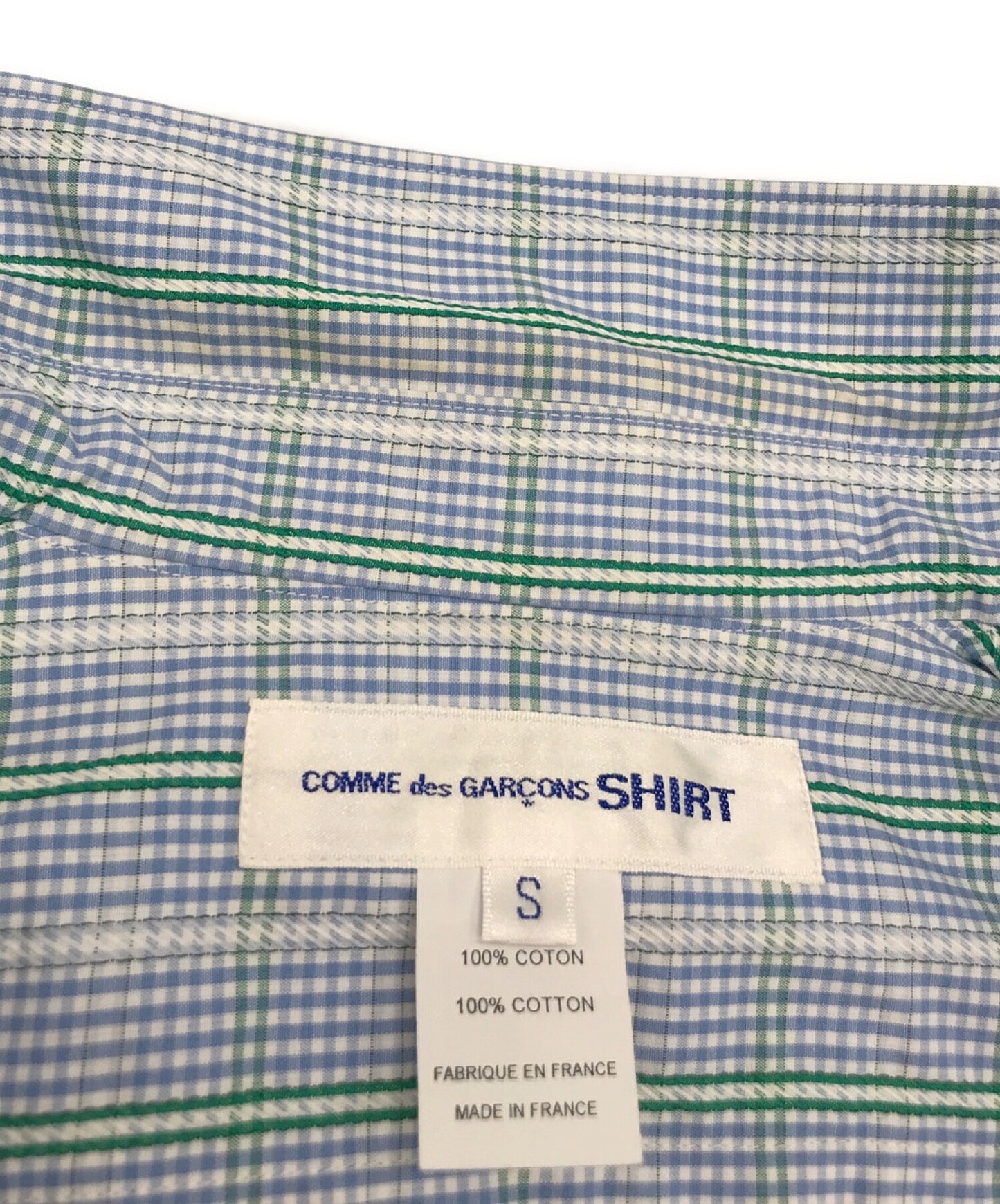Comme des Garcons衬衫检查衬衫W13041