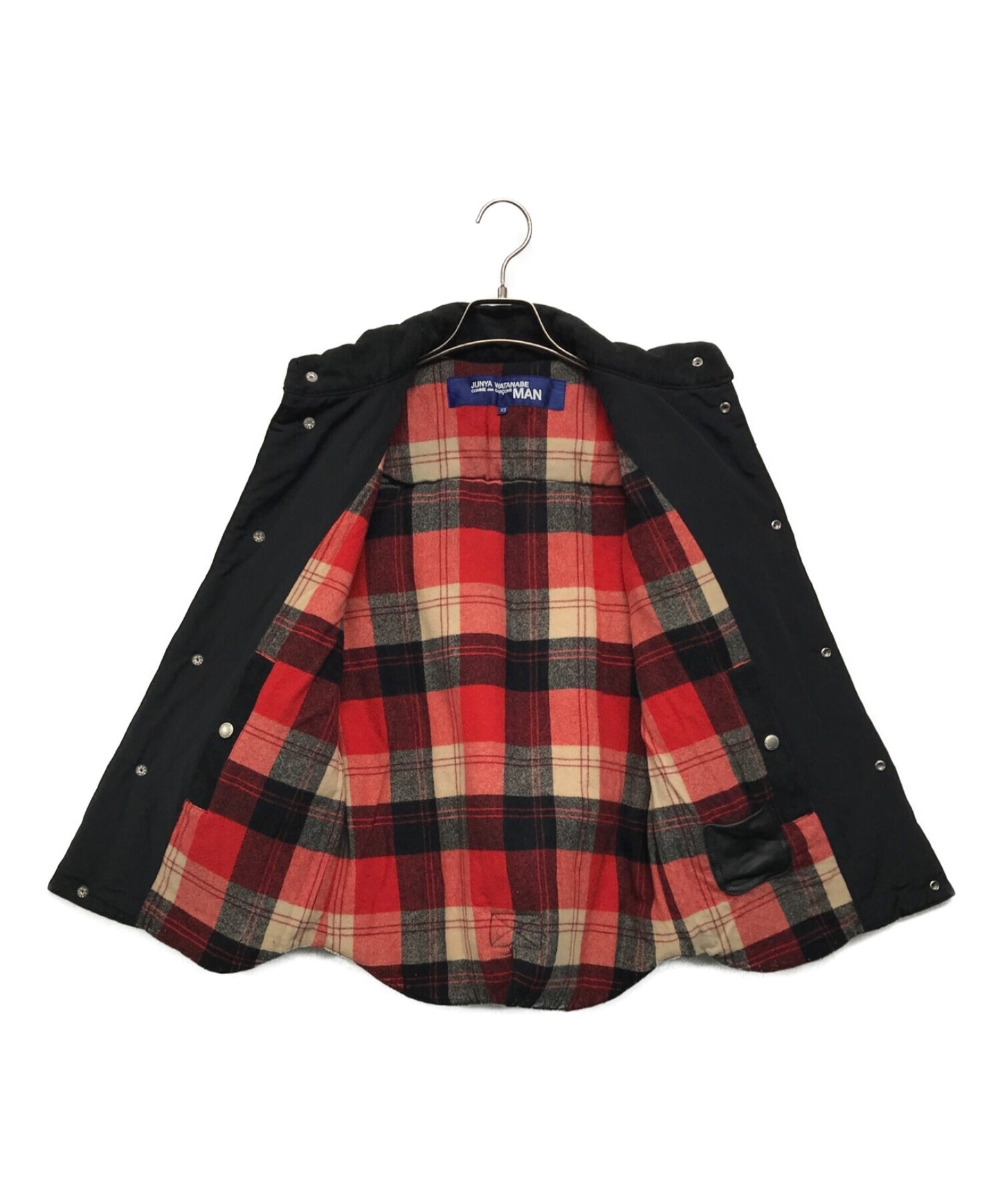 Junya Watanabe Comme Des Garcons 가죽 요크 다운 조끼 W/Cotton WD-V006