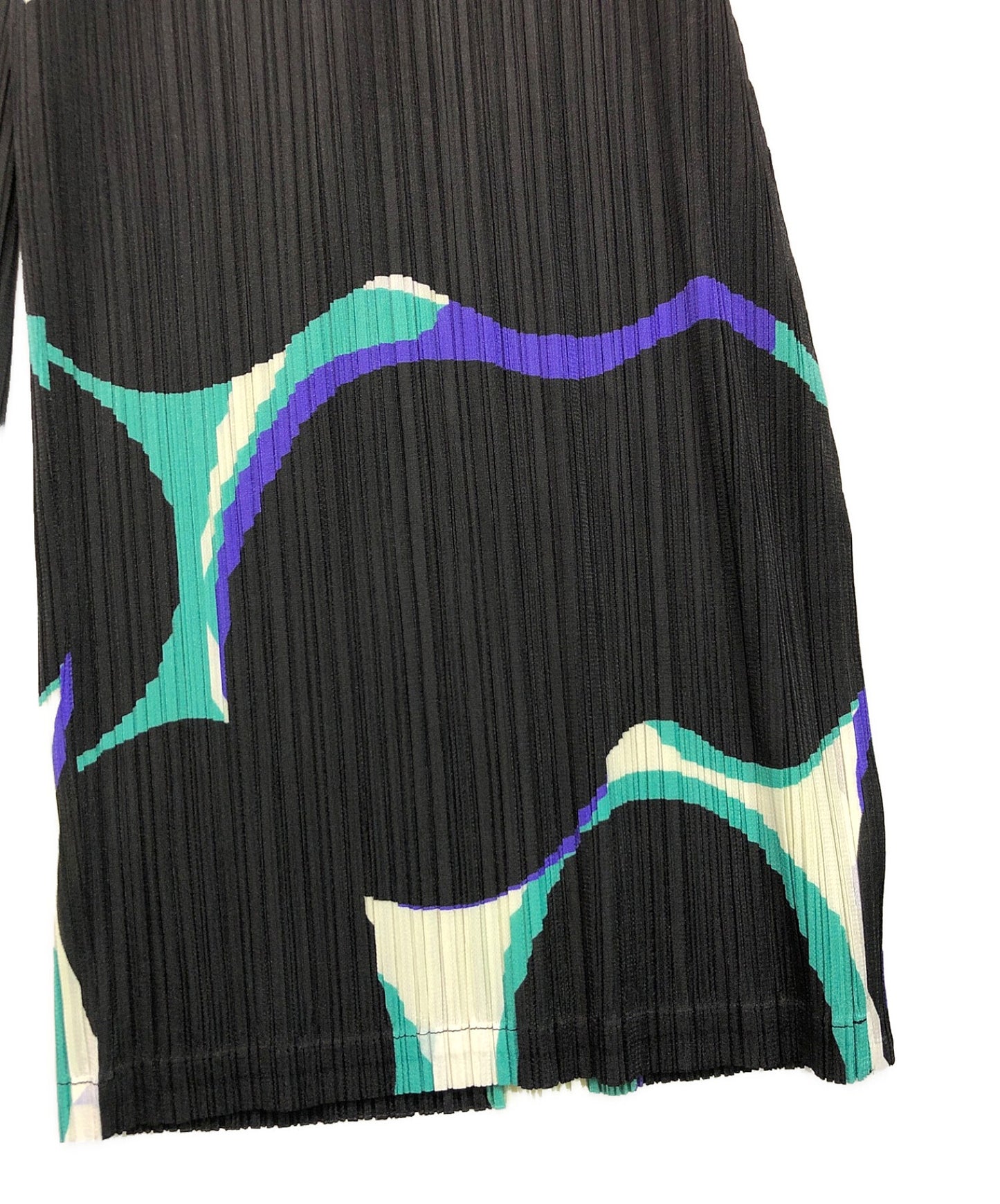 Pleats請設計喇叭形的寬褲子 /褶 /輕鬆 /底部PP73-JF784