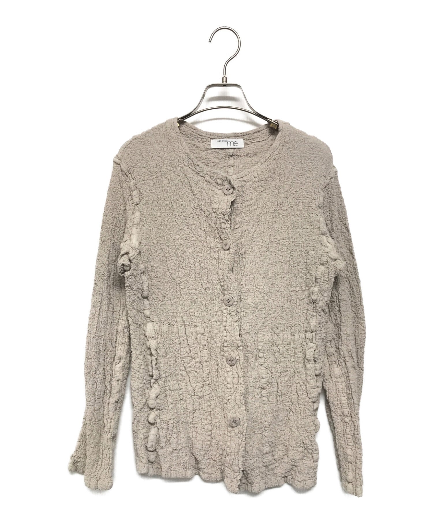 me ISSEYMIYAKE イッセイミヤケ カリフラワー カーディガン ボレロ me ISSEY MIYAKE カリフラワー カーディガン ホワイト 白