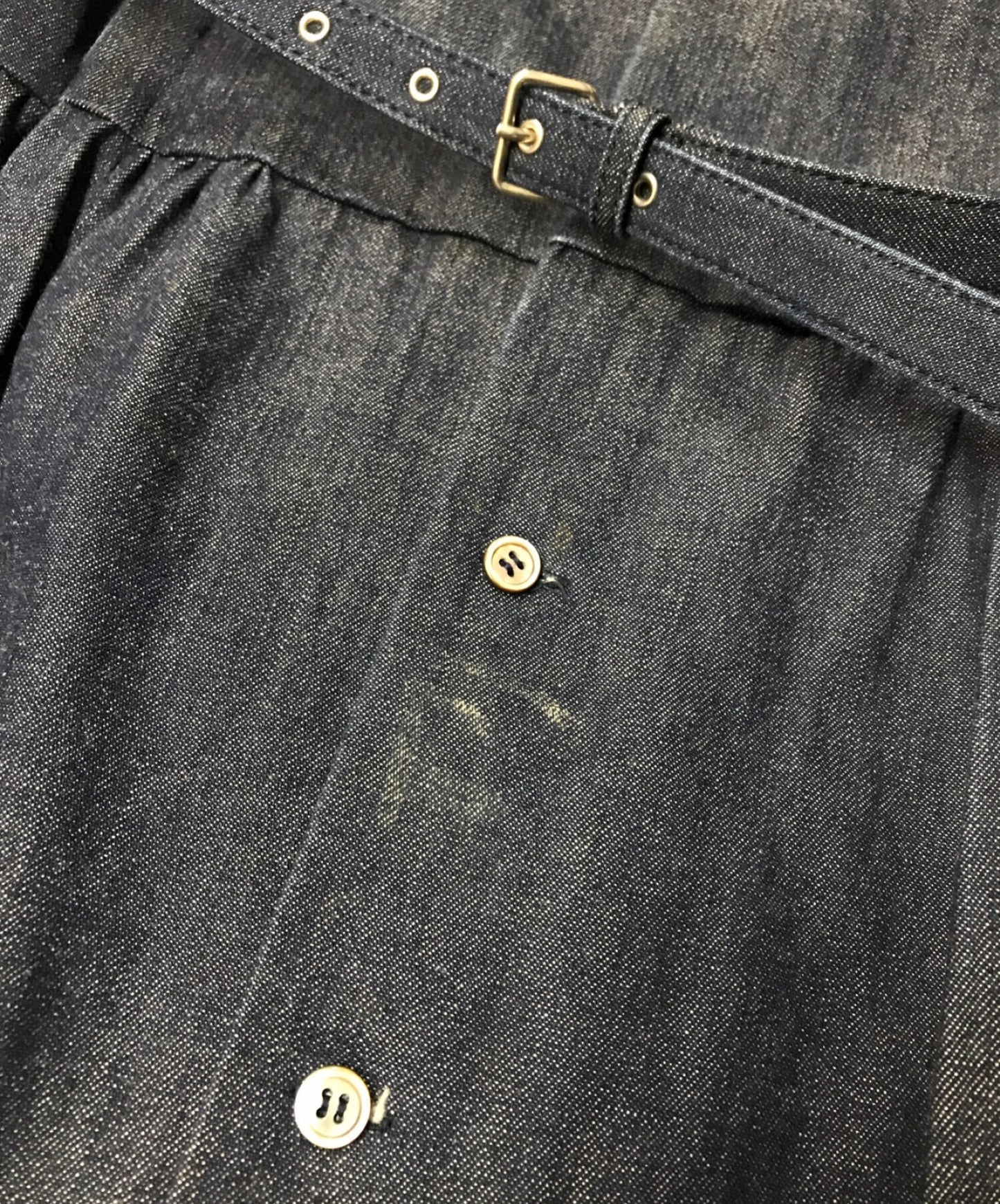 Robe de chambre comme des garcons牛仔連衣裙,帶有絲絨切口