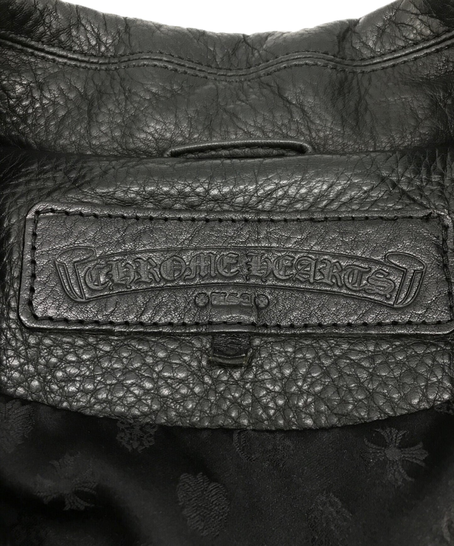 Chrome Hearts Cow Leath JJ Dean Long VJ雙騎手夾克2625-304-6338