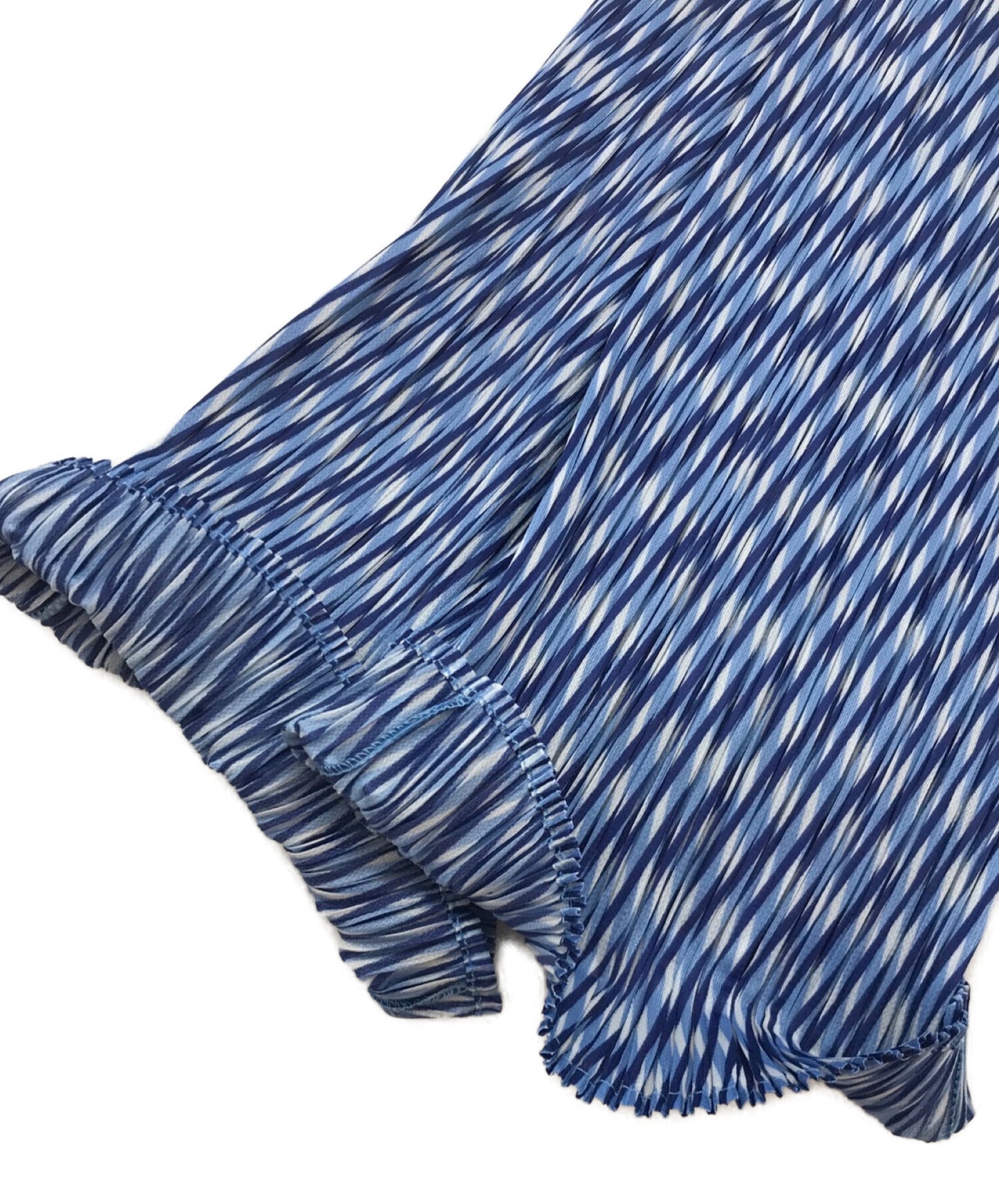 褶皺請帶有全面圖案褲底部的百褶褲子pp21-jf723