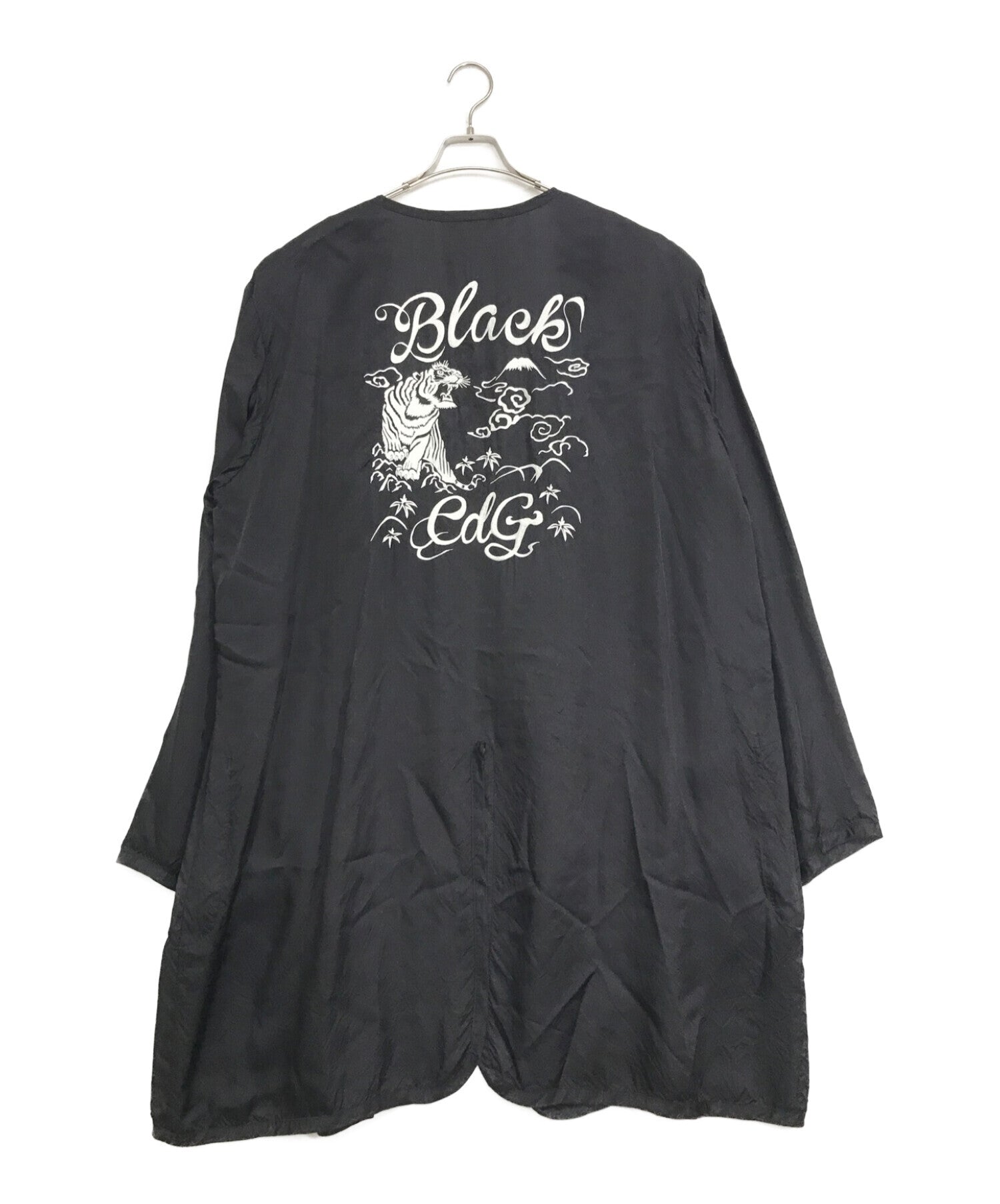 BLACK COMME des GARCONS 21SS Product-washed back embroidered coat