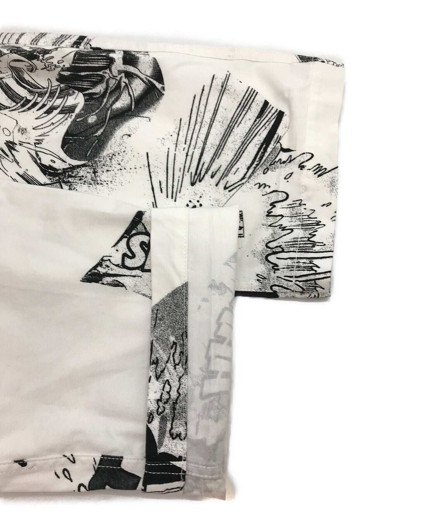 COMME DES GARCONS衬衫22SS All-Pattern裤子 /印刷 /宽 /侧按钮 /收集磨损 / FI-P117