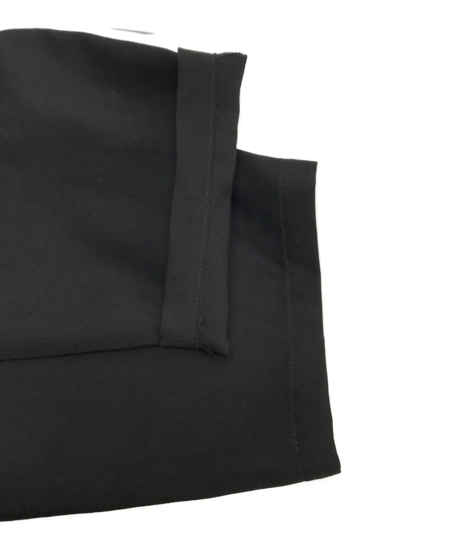 Y的徽標貼片羊毛Gabardine直褲YW-P28-109