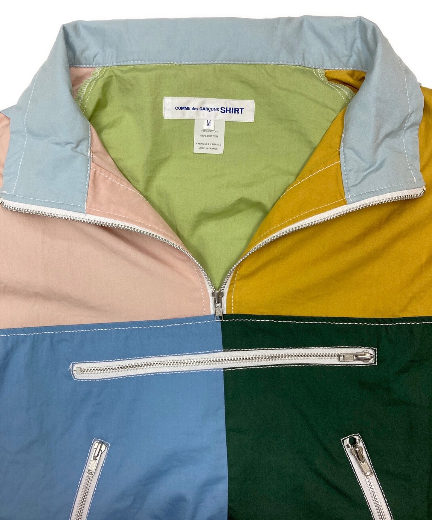 Comme des Garcons衬衫色块半Zip/Anorak连帽衫/Anorak夹克S28163