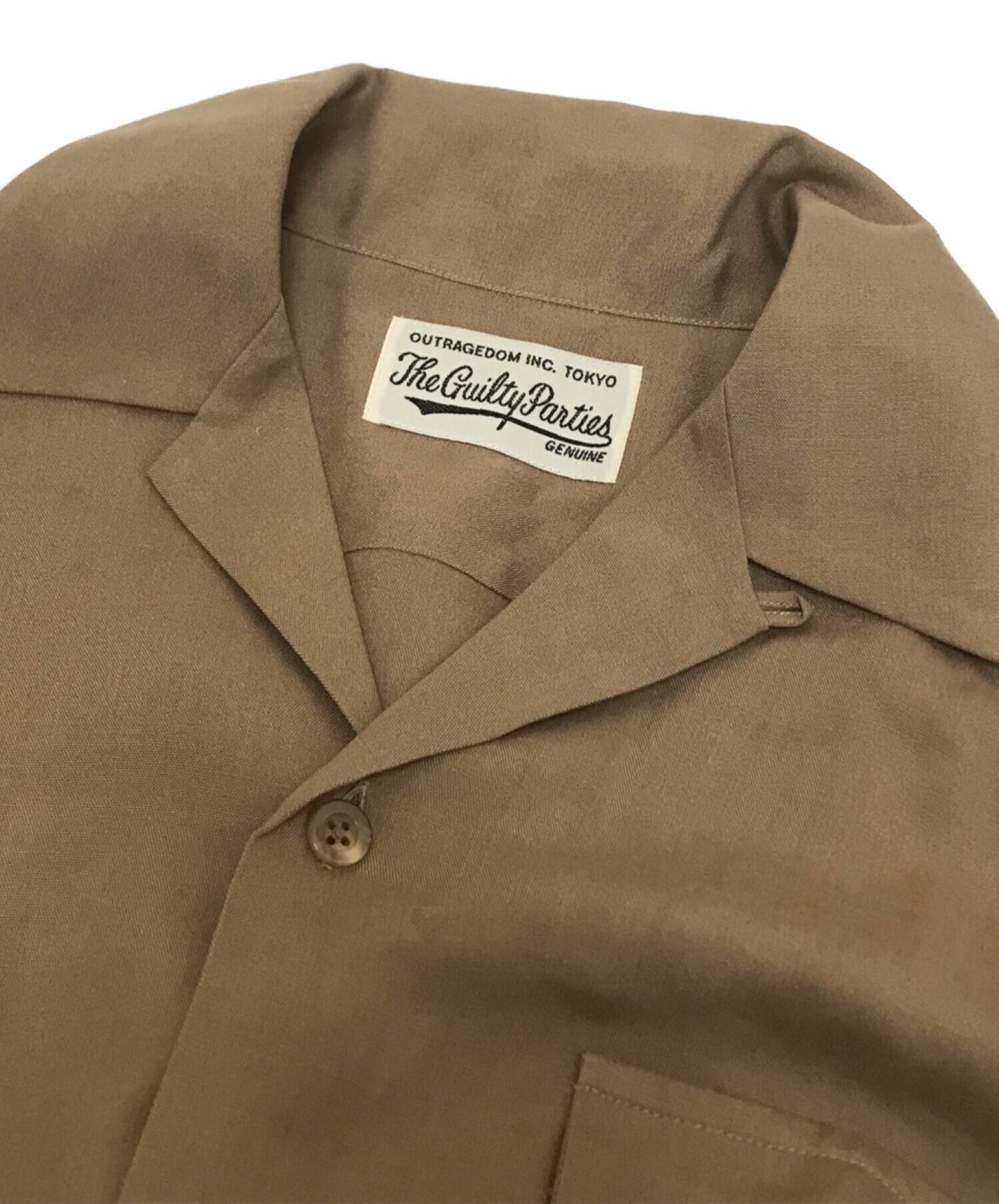 Wacko Maria 오픈 칼라 셔츠, 오픈 칼라, 긴 소매