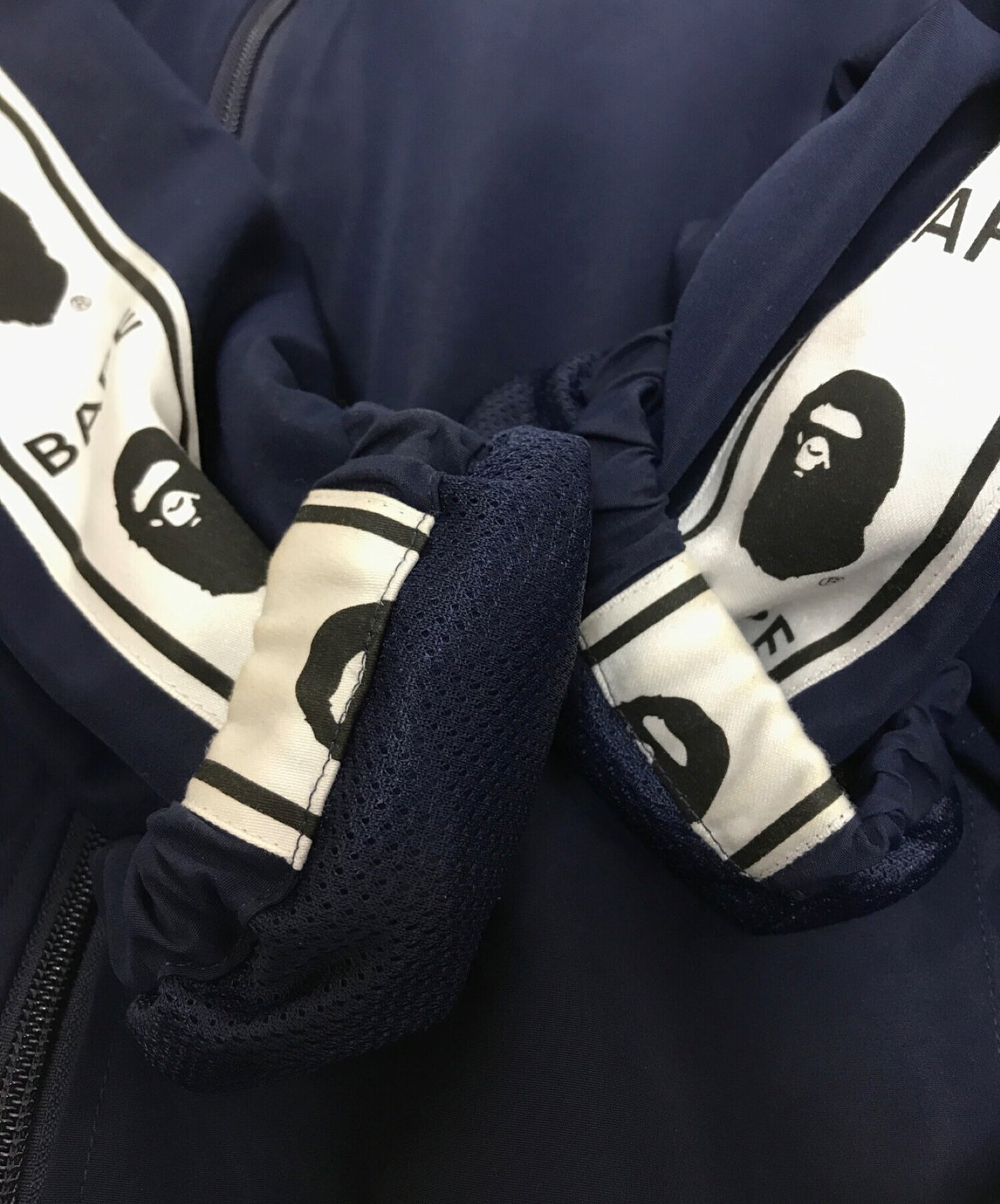 목욕 원숭이 테이프 라인 트랙 재킷 지퍼 업 후드 로고 001GDE701001X