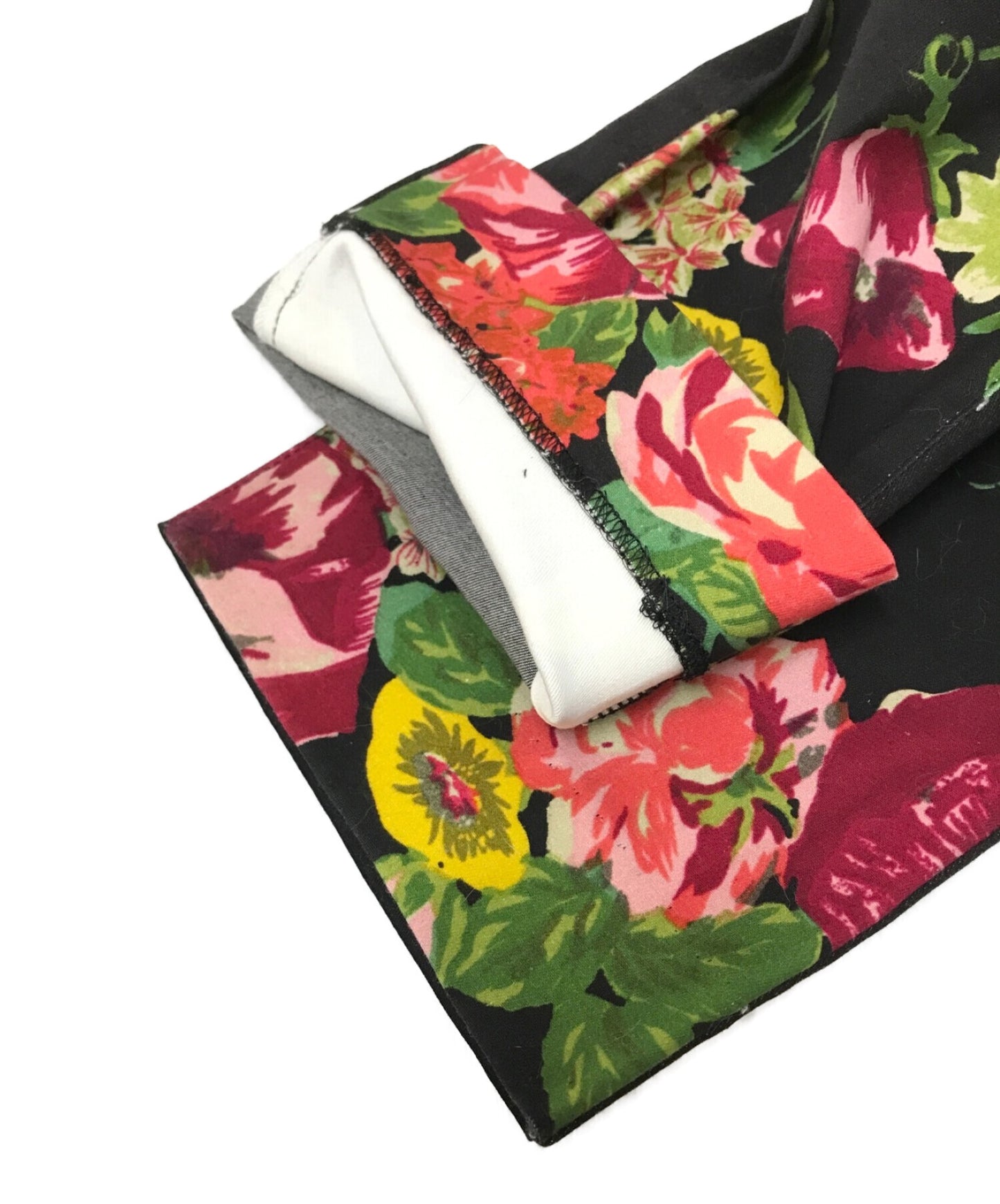 Junya Watanabe Comme des Garcons花卉圖案褲,全面圖案褲,緊身褲子Junya Watanabe JB-P005