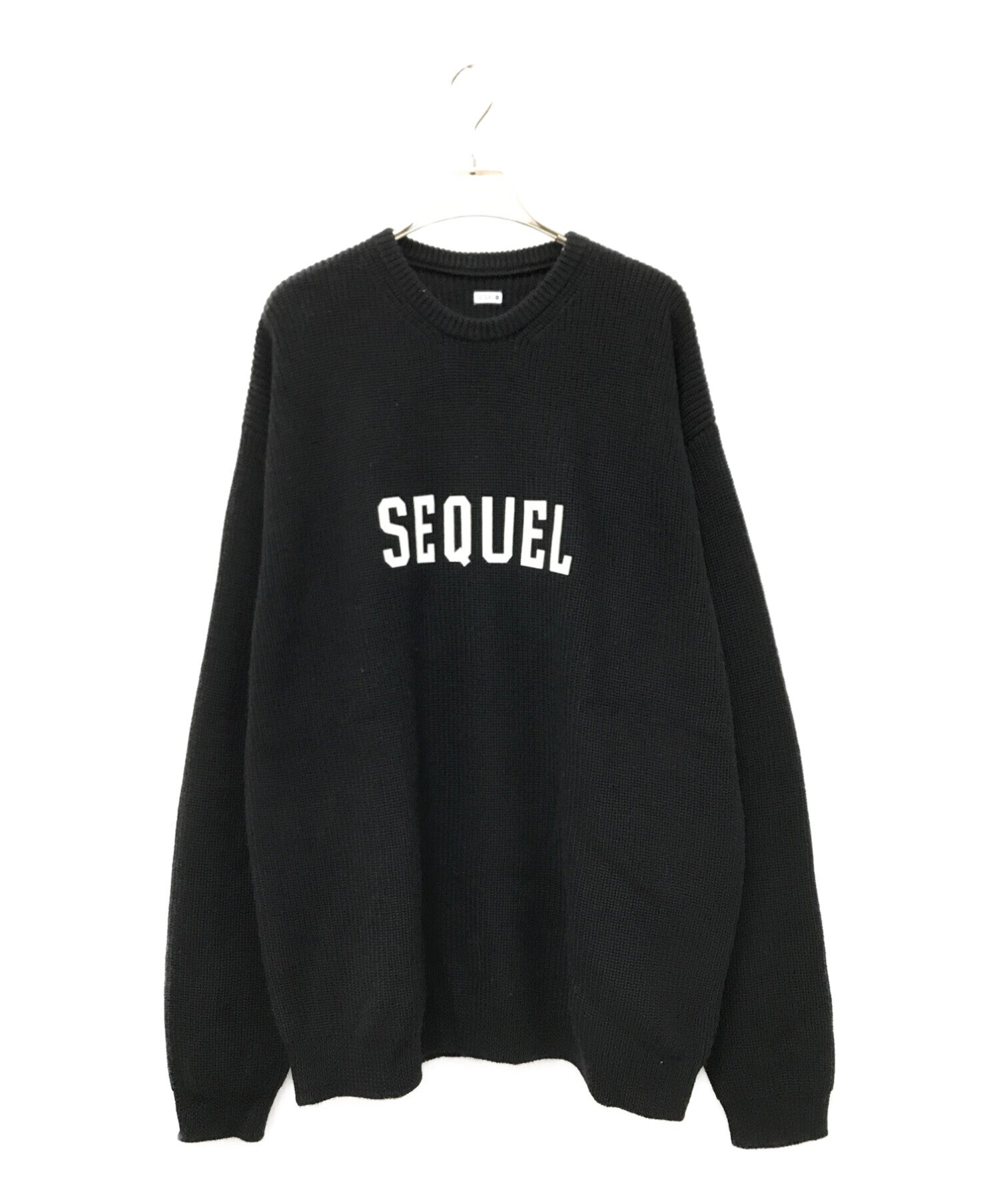 SEQUEL Crew neck knit, logo, popular, rare, sold out immediately 