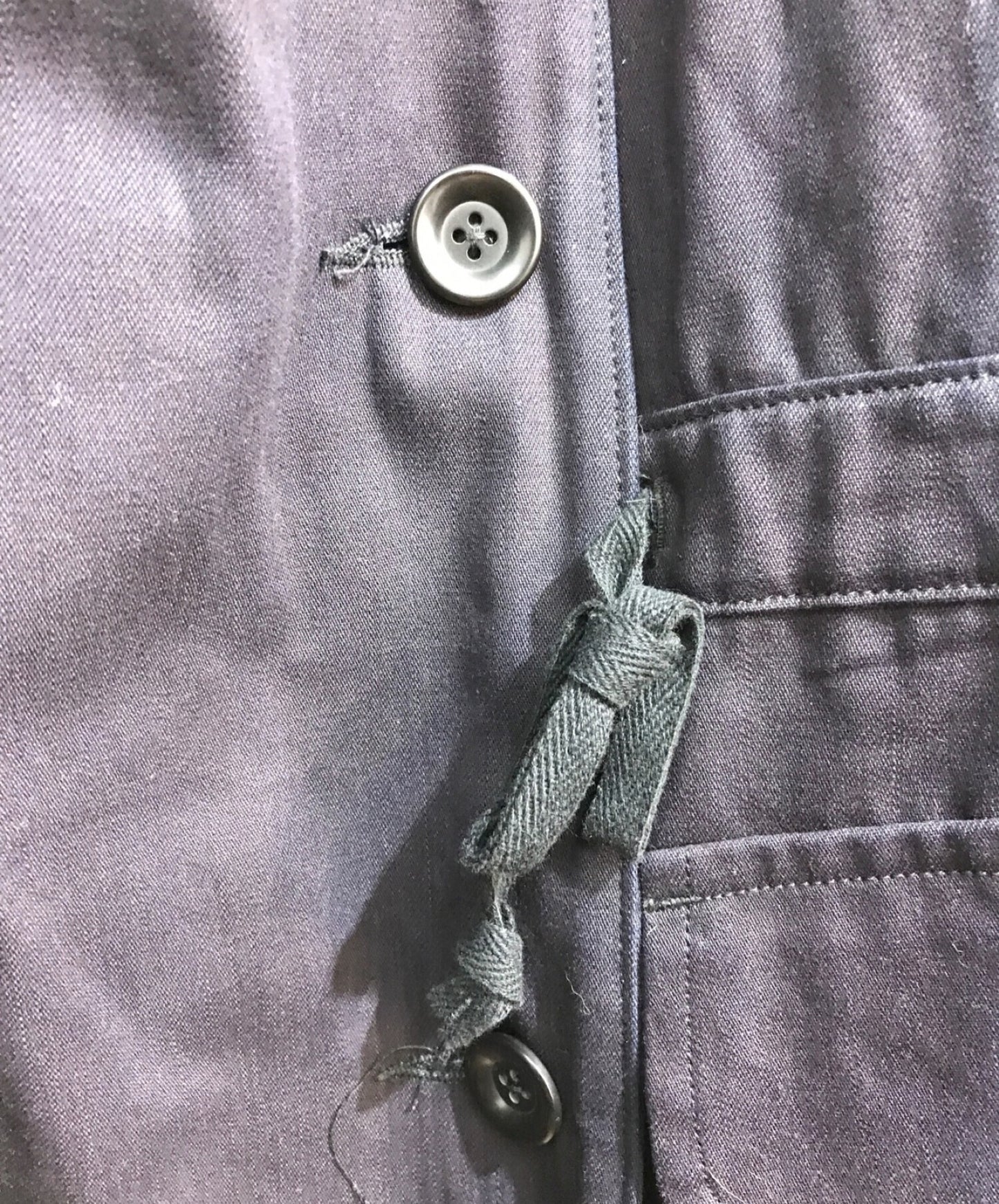 Kapital 10oz idg × 블랙 데님 트라글 키 큰 반지 코트 K1909LJ044