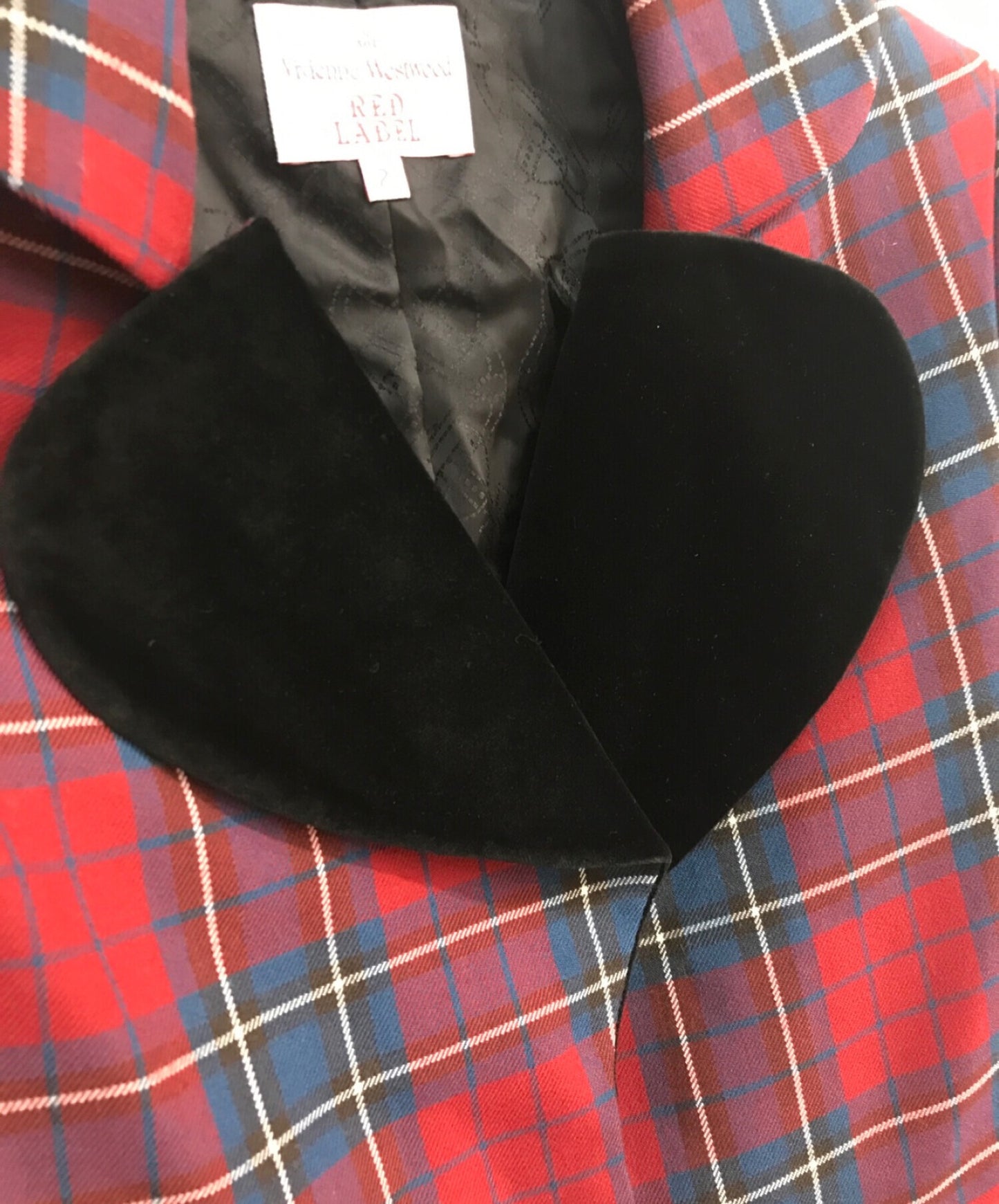 Vivienne Westwood Red Label Tartan Plaid Love Jacket 16-01-452005 16-01-452005