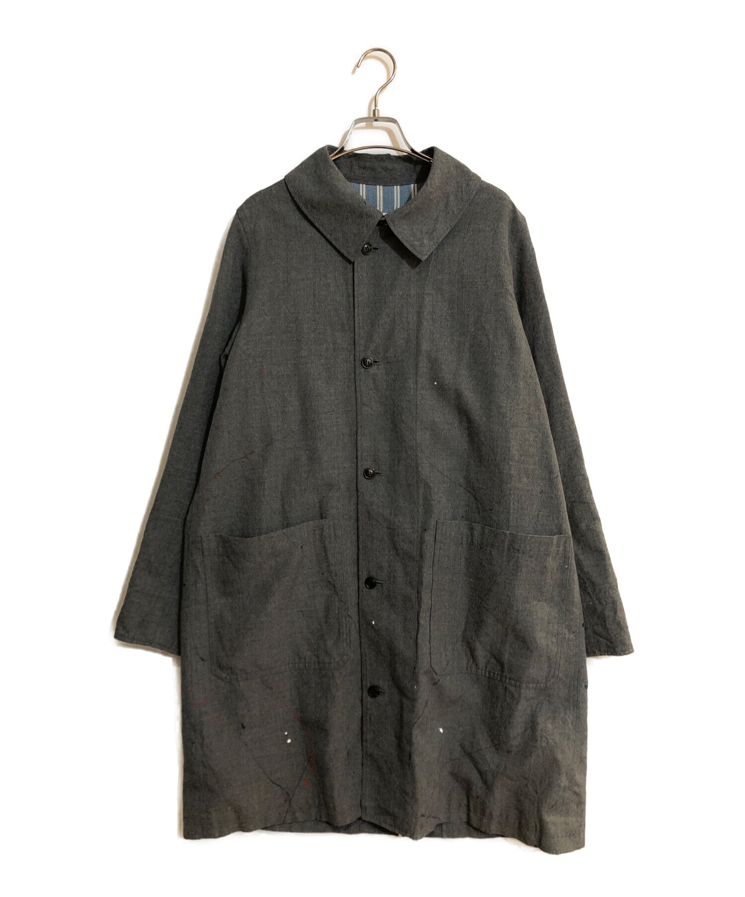 Pre-owned] VISVIM GREASE MONKEY COAT(W/L) Paint Finish Coat/Grease 