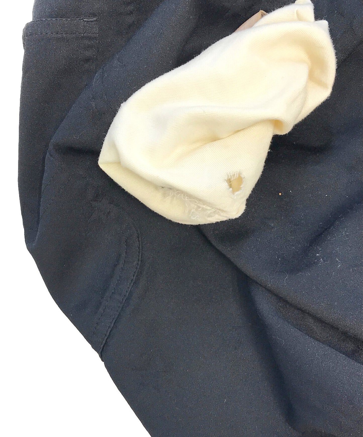 Black Comme des Garcons 스타 Jacquard 테이퍼 바지