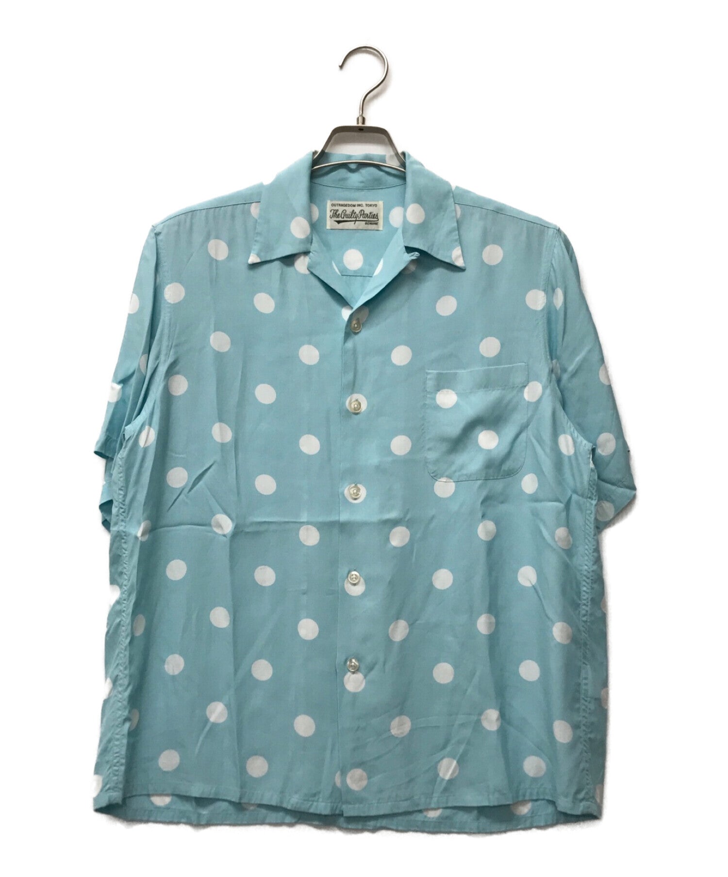 WACKO MARIA DOTS OPEN COLLAR SHIRT / 22SS Dots Open Collar Shirt