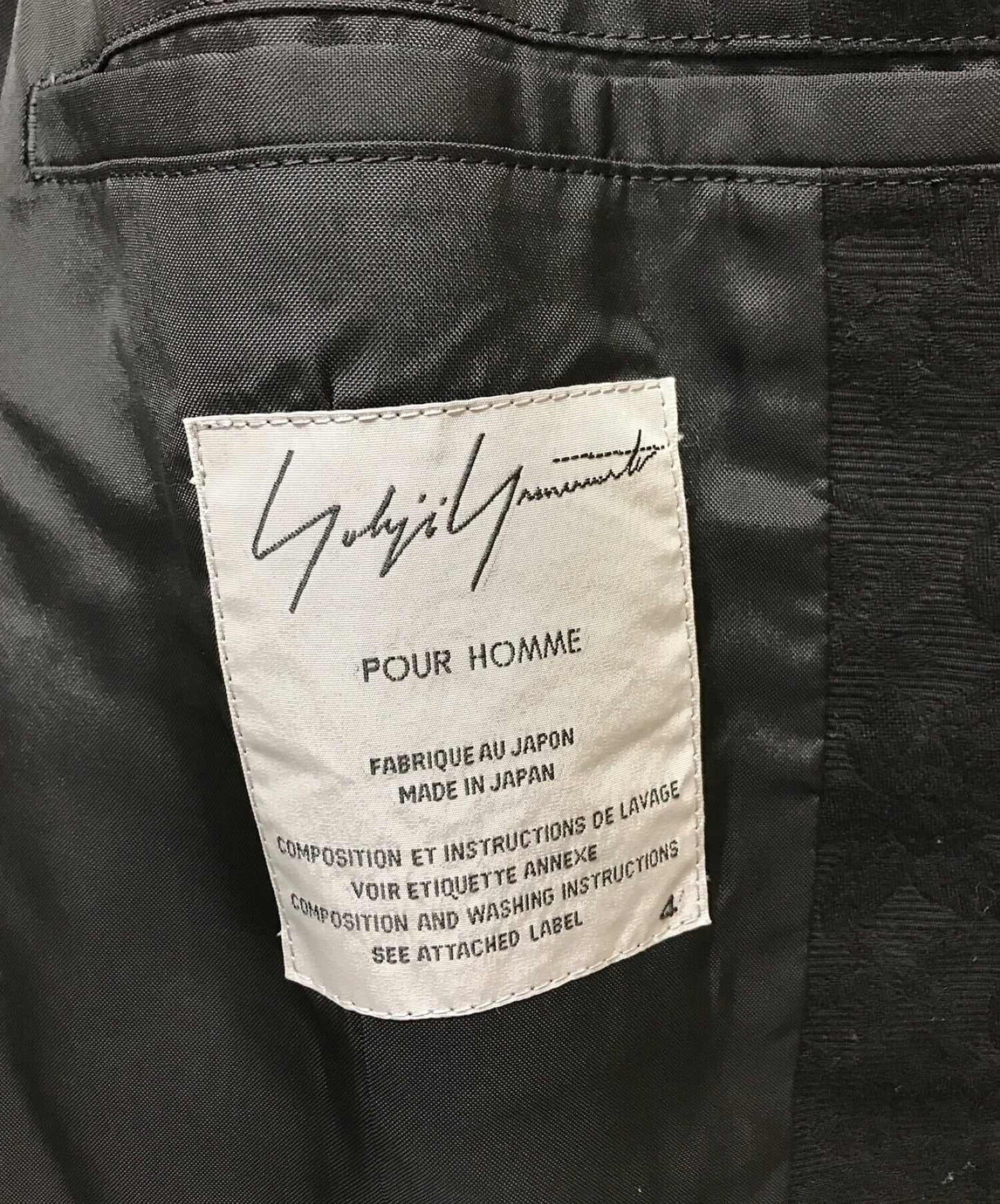 Yohji Yamamoto Pour Homme Flower Jacquard Double Tailored Jacket Ho-J07-004