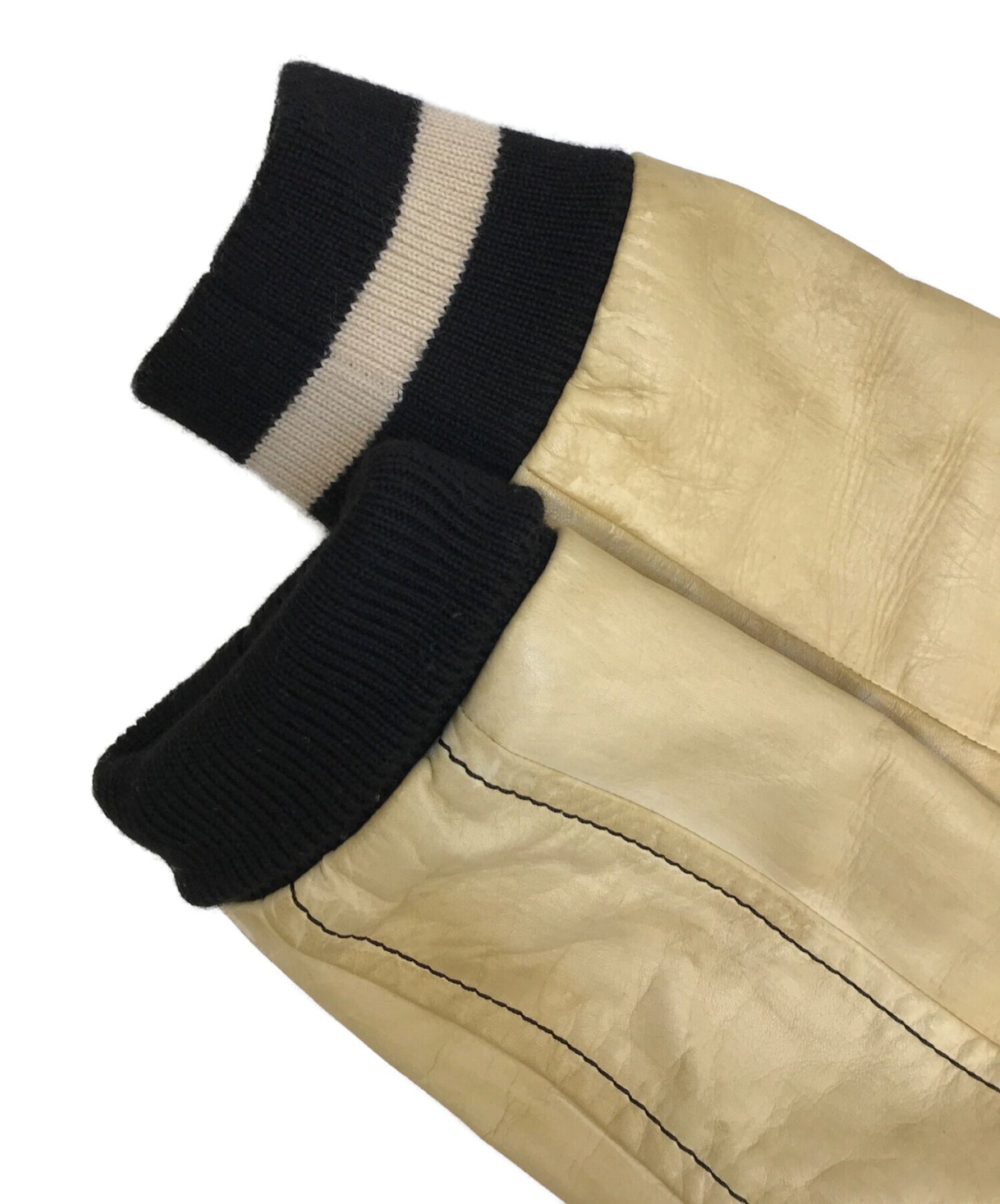 數字(n)Ine 08AW皮革袖子大學夾克波特蘭時期