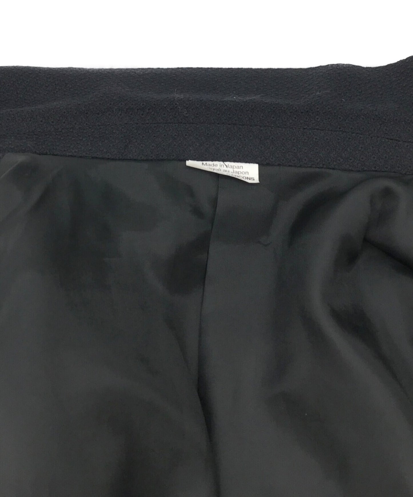 Comme des Garcons Homme Deux缩水羊毛拉链夹克骑手类型双夹克DK-J034