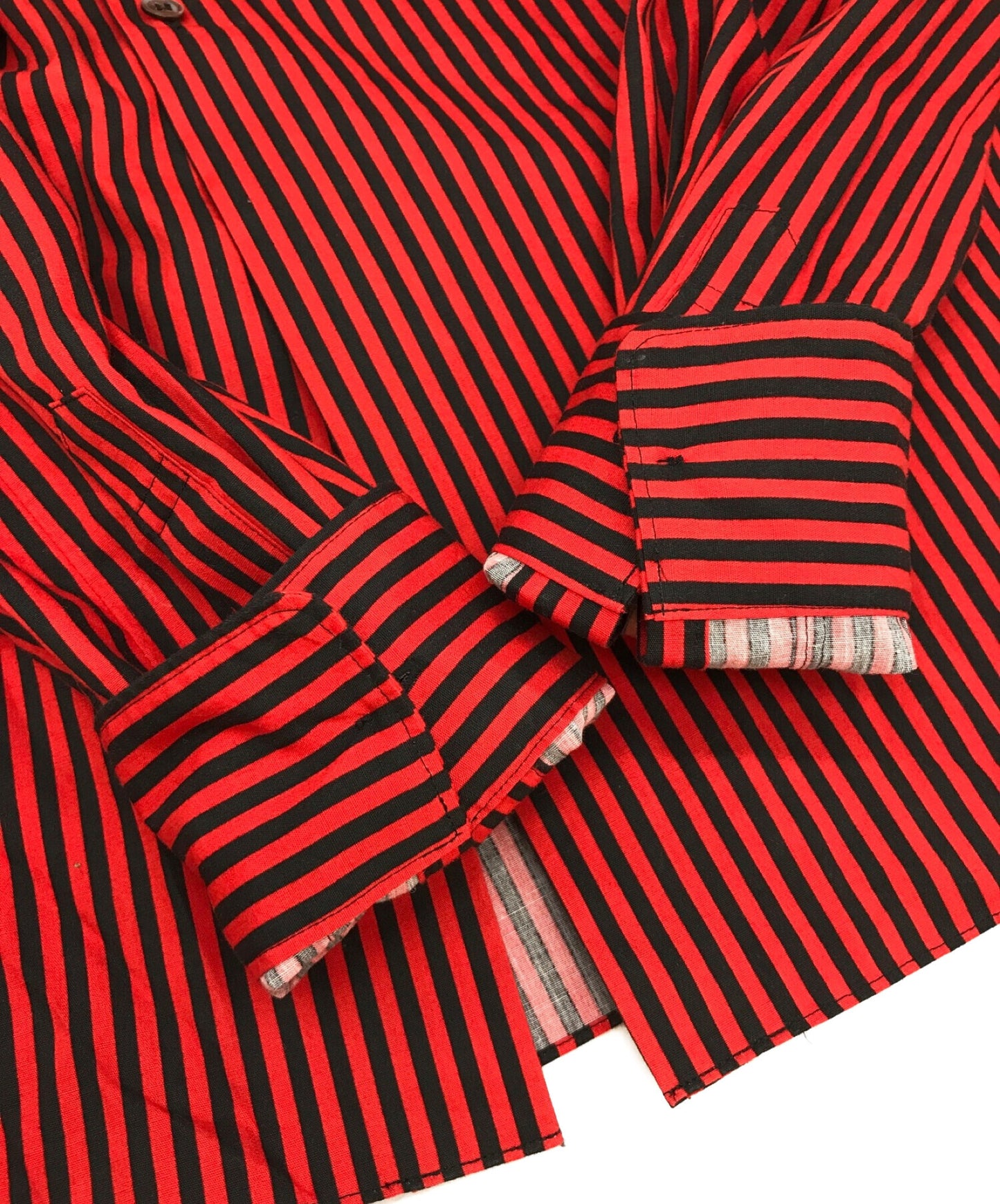 Comme des Garcons Homme Plus返回前设计条纹衬衫PQ-B047