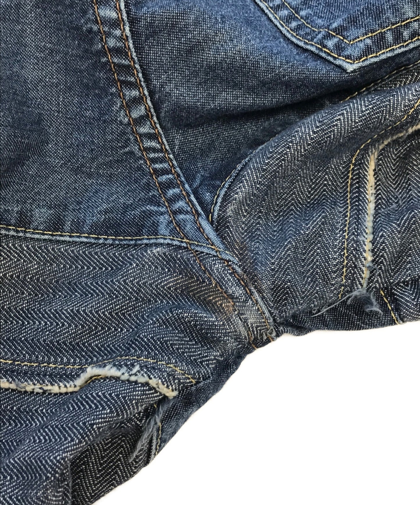 歇斯底里的魅力刮擦耀斑牛仔布裤01193AP02