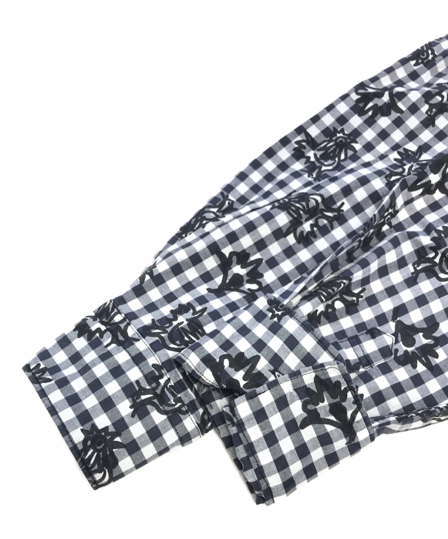 黑色Comme des Garcons Buzam Frill襯衫1M-B007