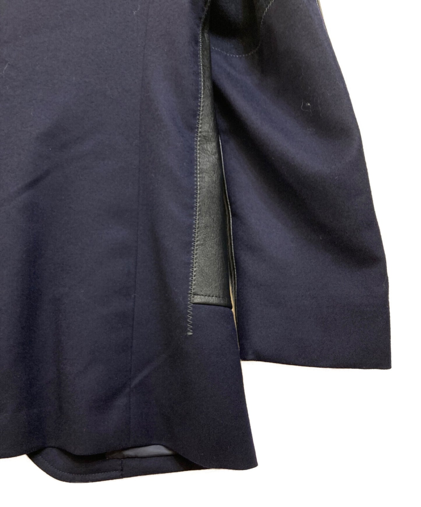 Brooks Brothers X Comme Des Garcons Junya Watanabe Man Riders 도킹 가죽 맞춤 재킷