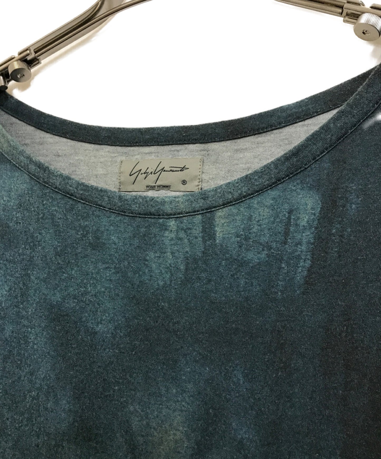 Yohji Yamamoto Pour Homme Transfer Print Print层次长袖切割和缝制HW-T67-279