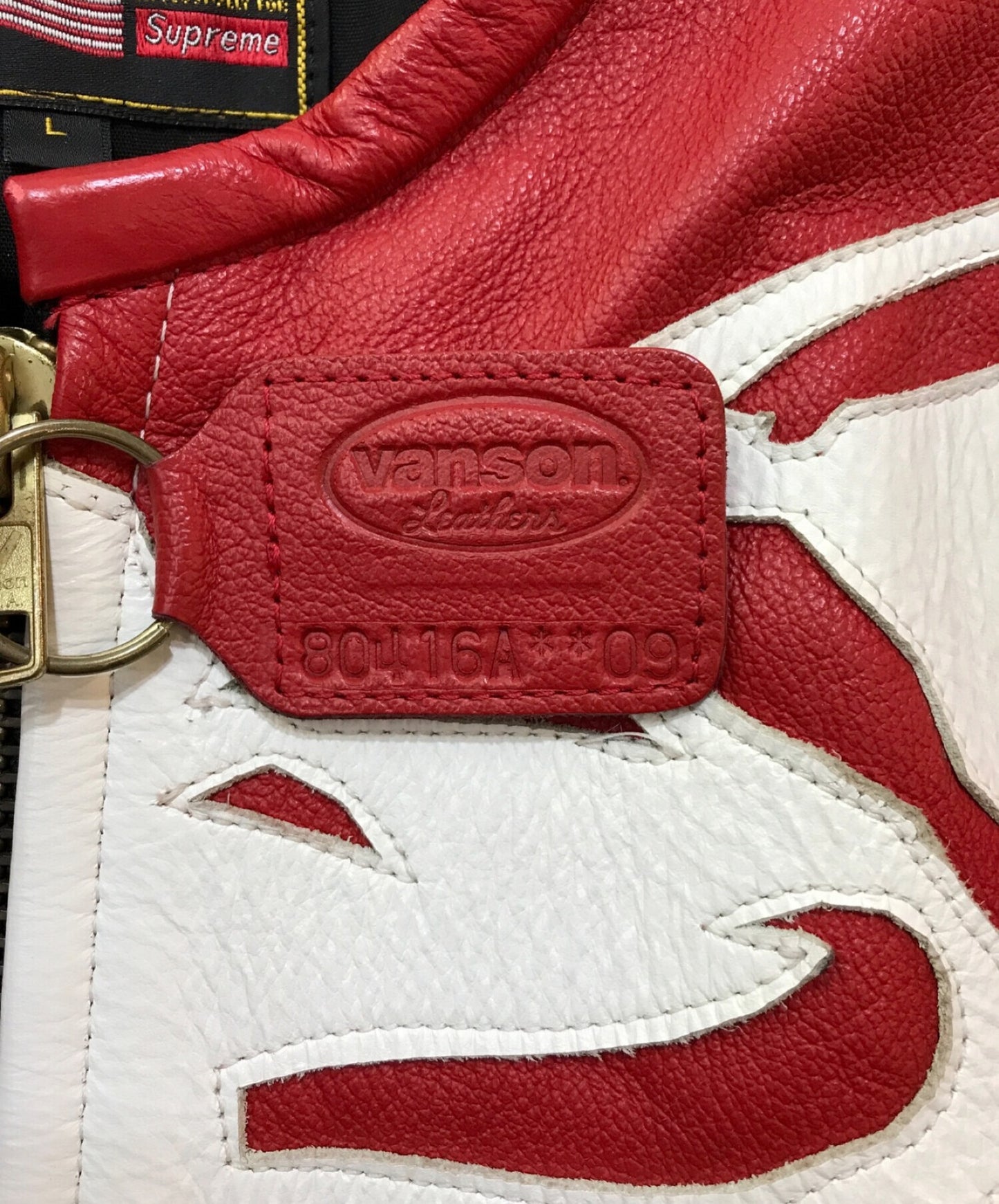 최고 × 반슨 가죽 뼈 재킷